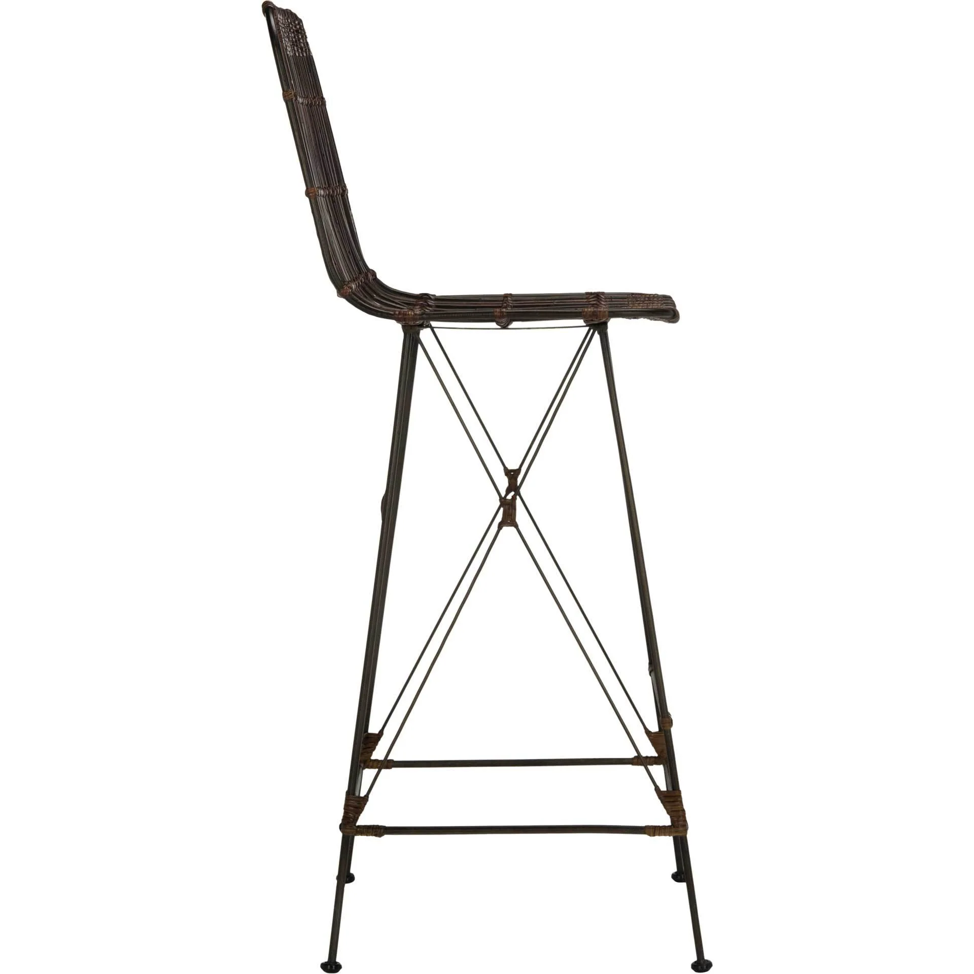 Millie Wicker Bar Stool Croco Brown (Set of 2) - Image 3