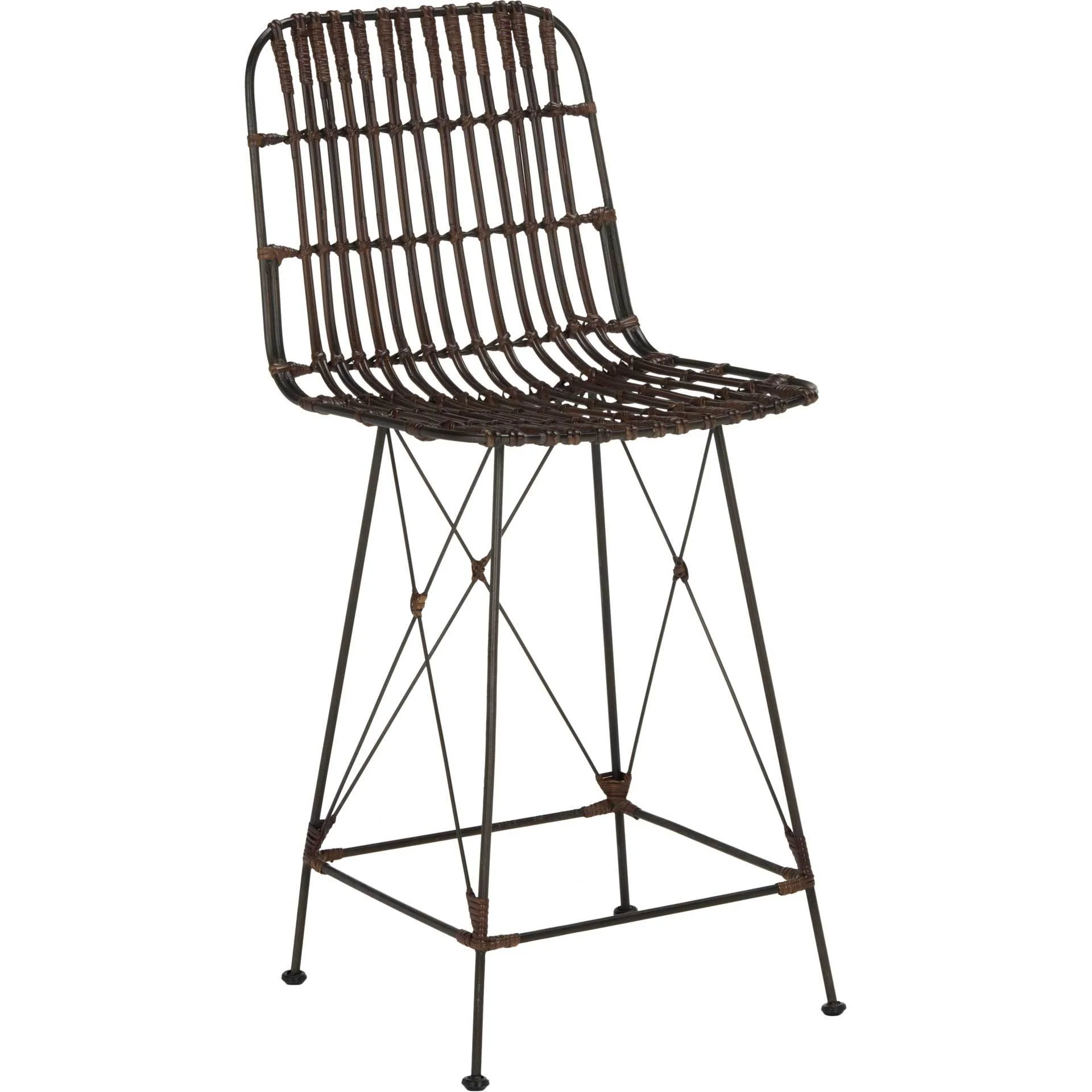 Millie Wicker Bar Stool Croco Brown (Set of 2) - Image 6