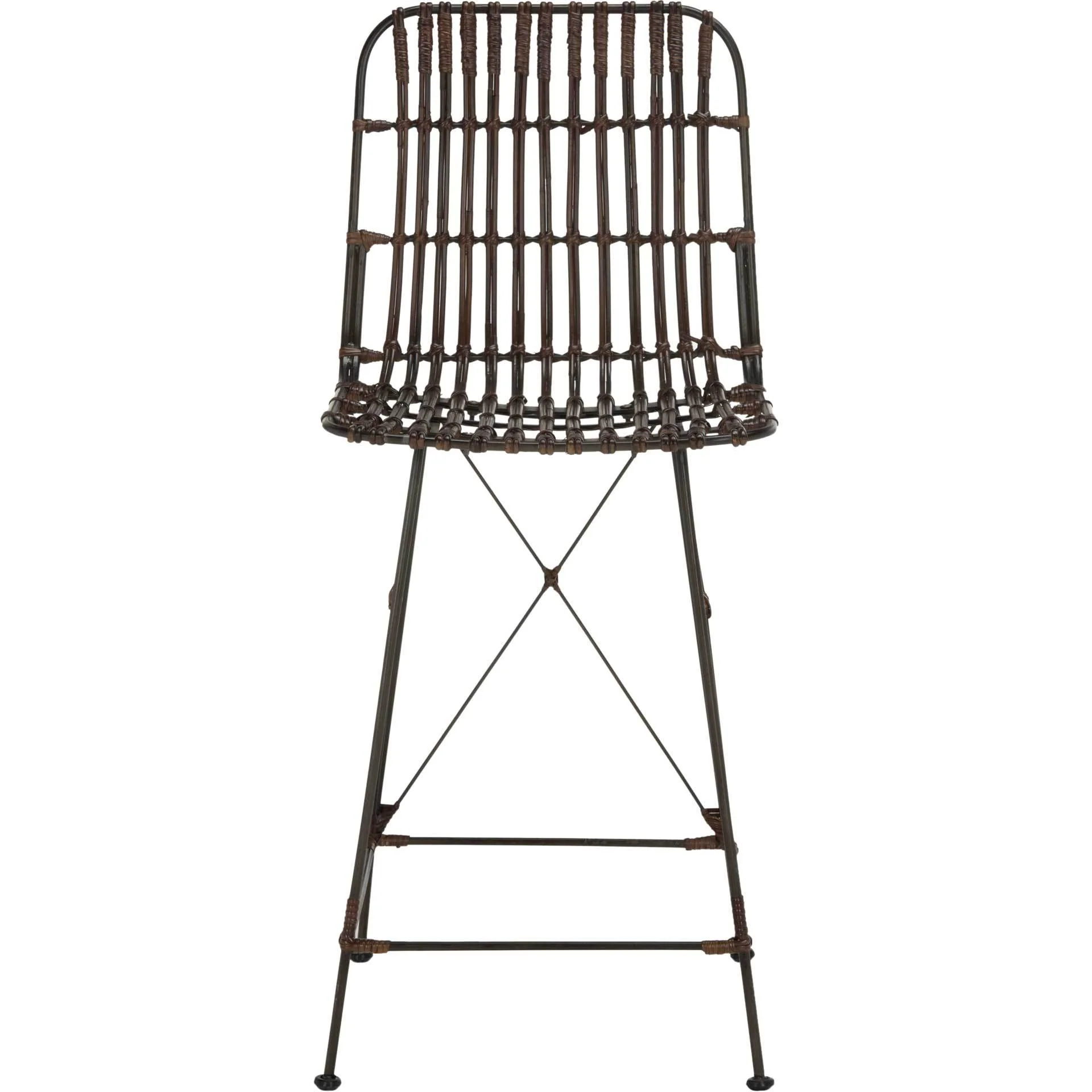 Millie Wicker Bar Stool Croco Brown (Set of 2) - Image 7