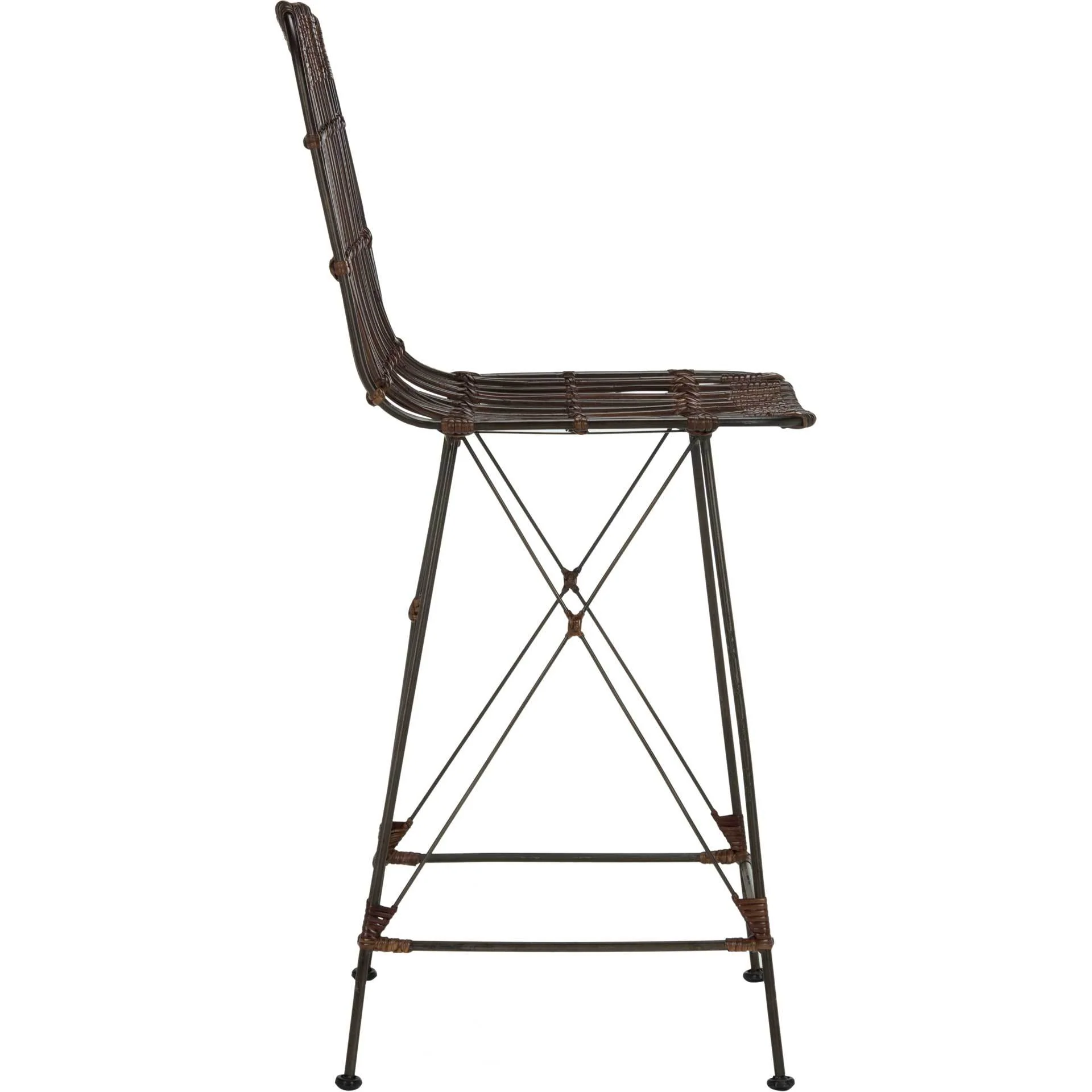 Millie Wicker Bar Stool Croco Brown (Set of 2) - Image 8