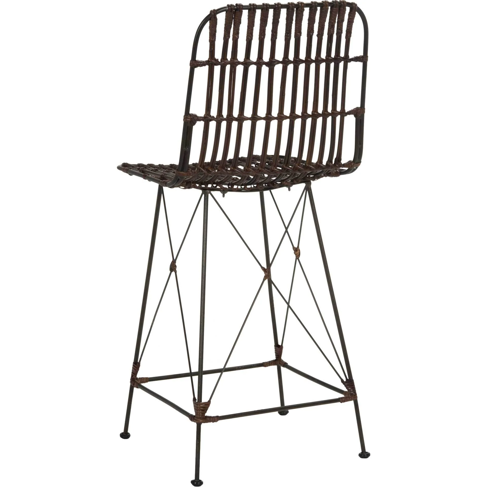 Millie Wicker Bar Stool Croco Brown (Set of 2) - Image 9