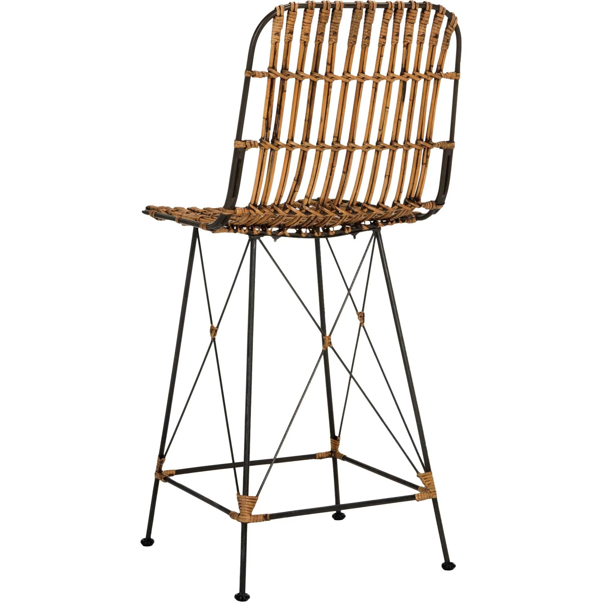 Millie Wicker Bar Stool Natural Brown Wash (Set of 2) - Image 10