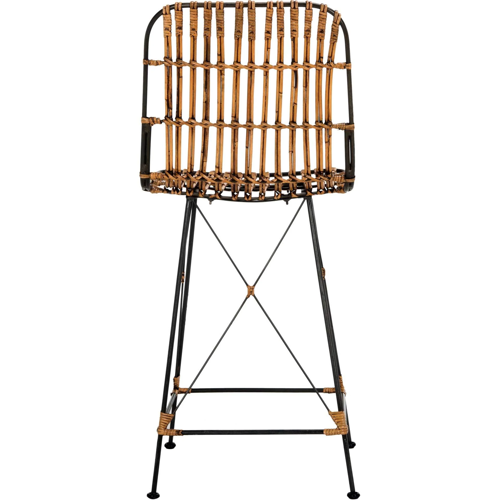 Millie Wicker Bar Stool Natural Brown Wash (Set of 2) - Image 11
