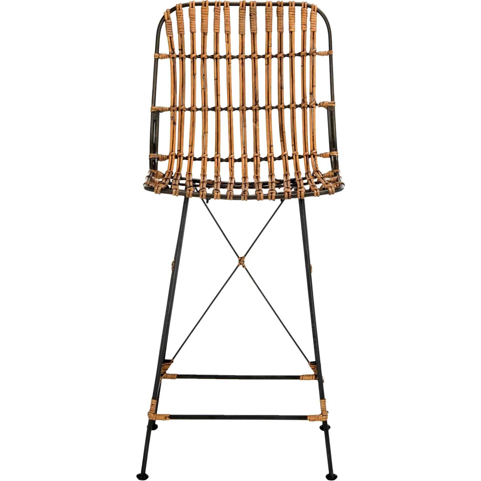 Millie Wicker Bar Stool Natural Brown Wash (Set of 2) - Image 8