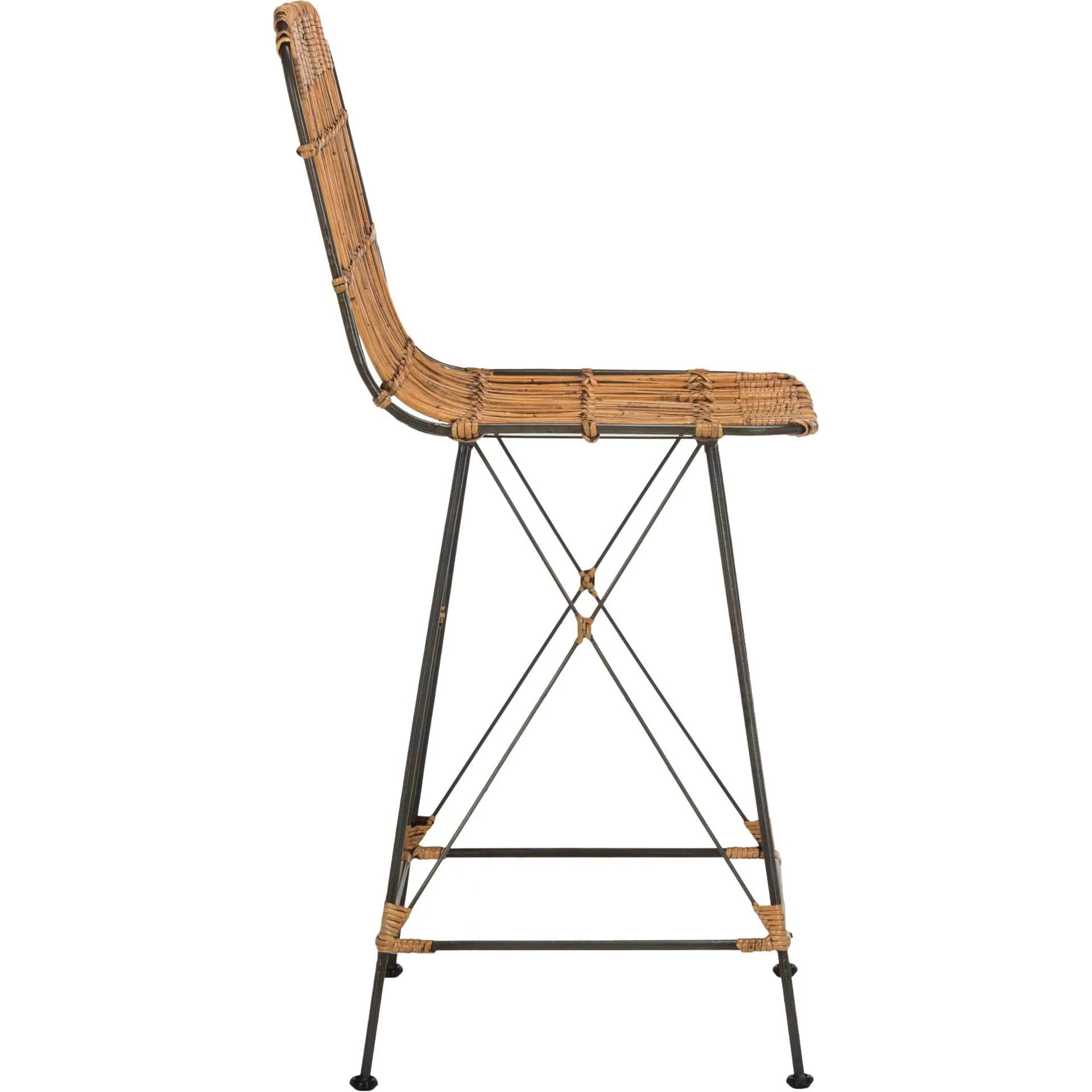 Millie Wicker Bar Stool Natural Brown Wash (Set of 2) - Image 9
