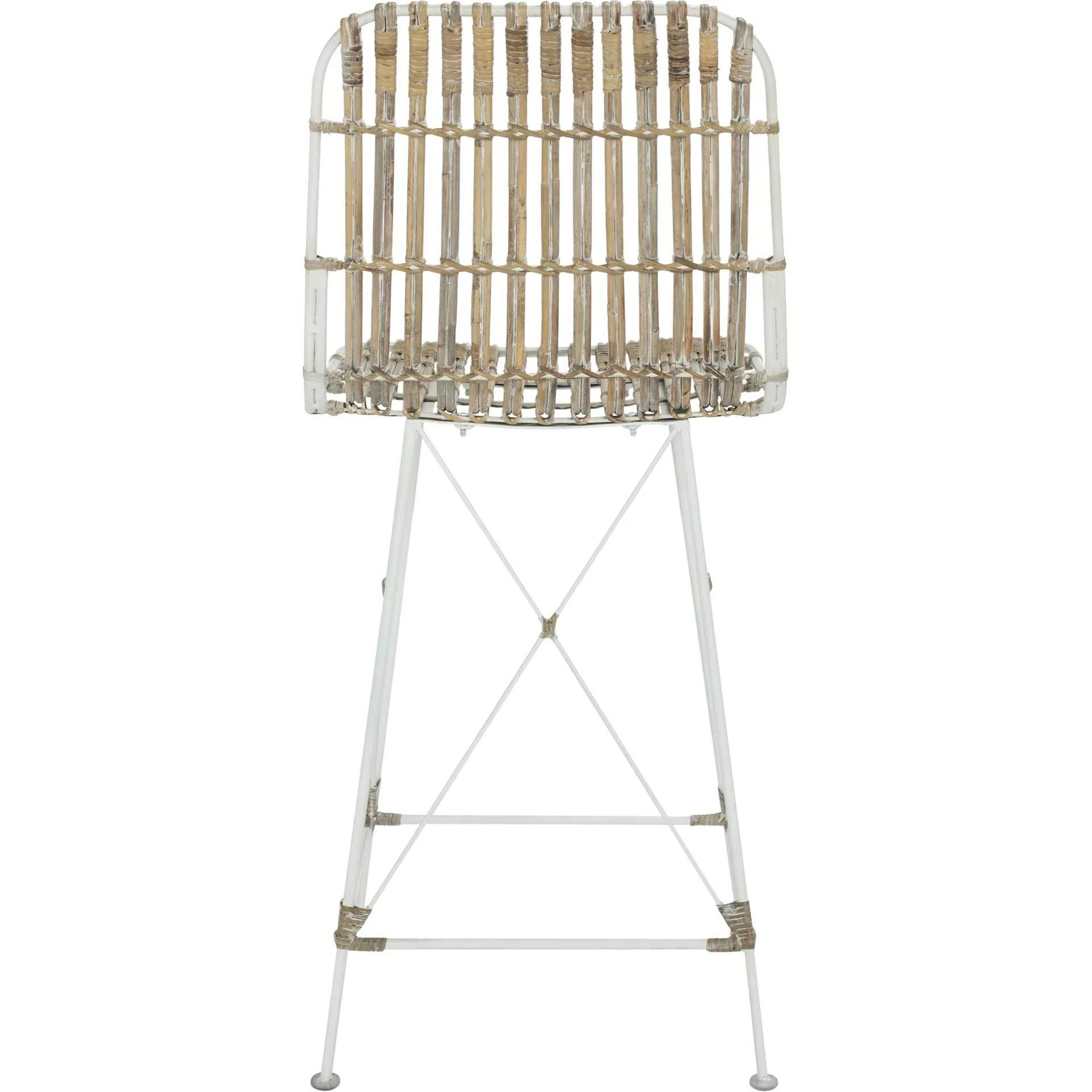 Millie Wicker Bar Stool White Wash (Set of 2) - Image 11