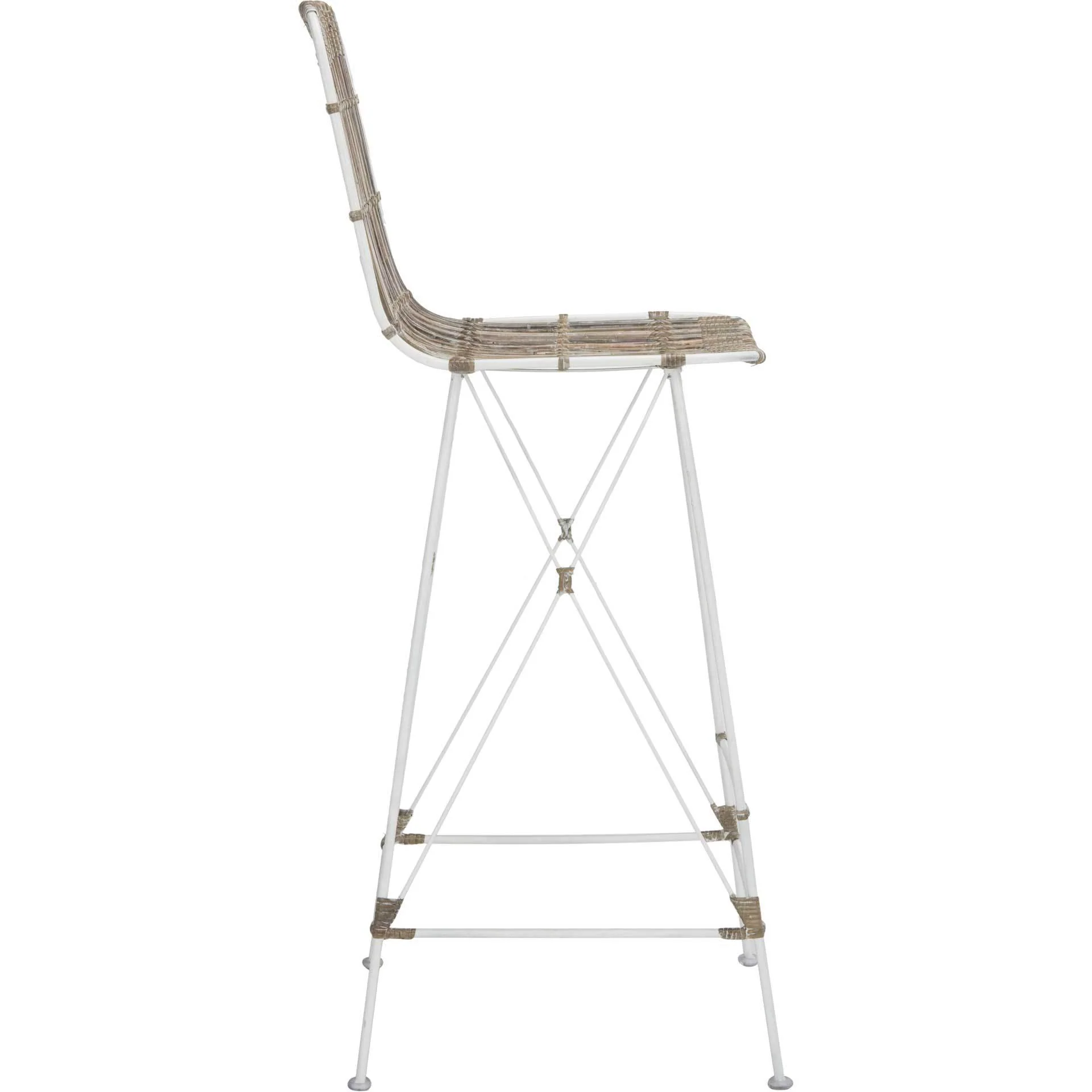 Millie Wicker Bar Stool White Wash (Set of 2) - Image 3