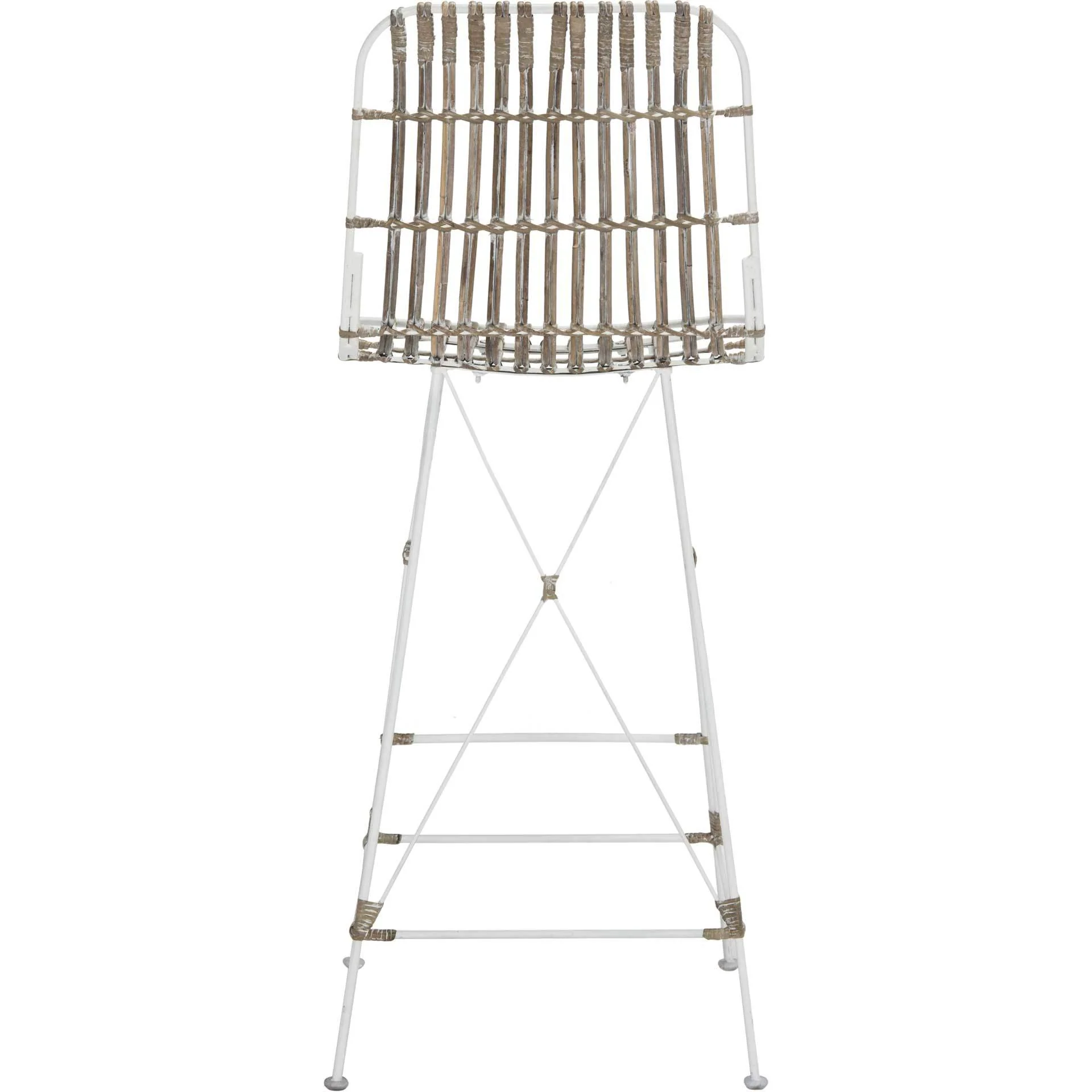 Millie Wicker Bar Stool White Wash (Set of 2) - Image 5