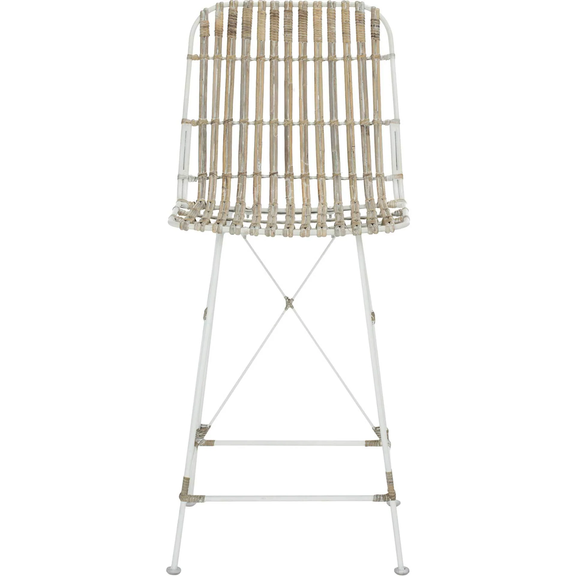 Millie Wicker Bar Stool White Wash (Set of 2) - Image 8