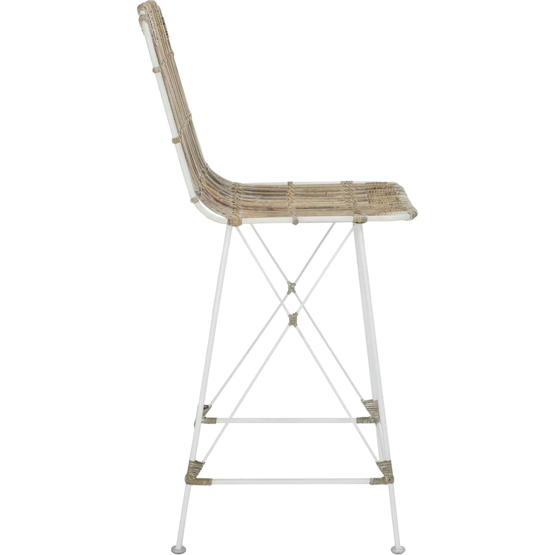 Millie Wicker Bar Stool White Wash (Set of 2) - Image 9
