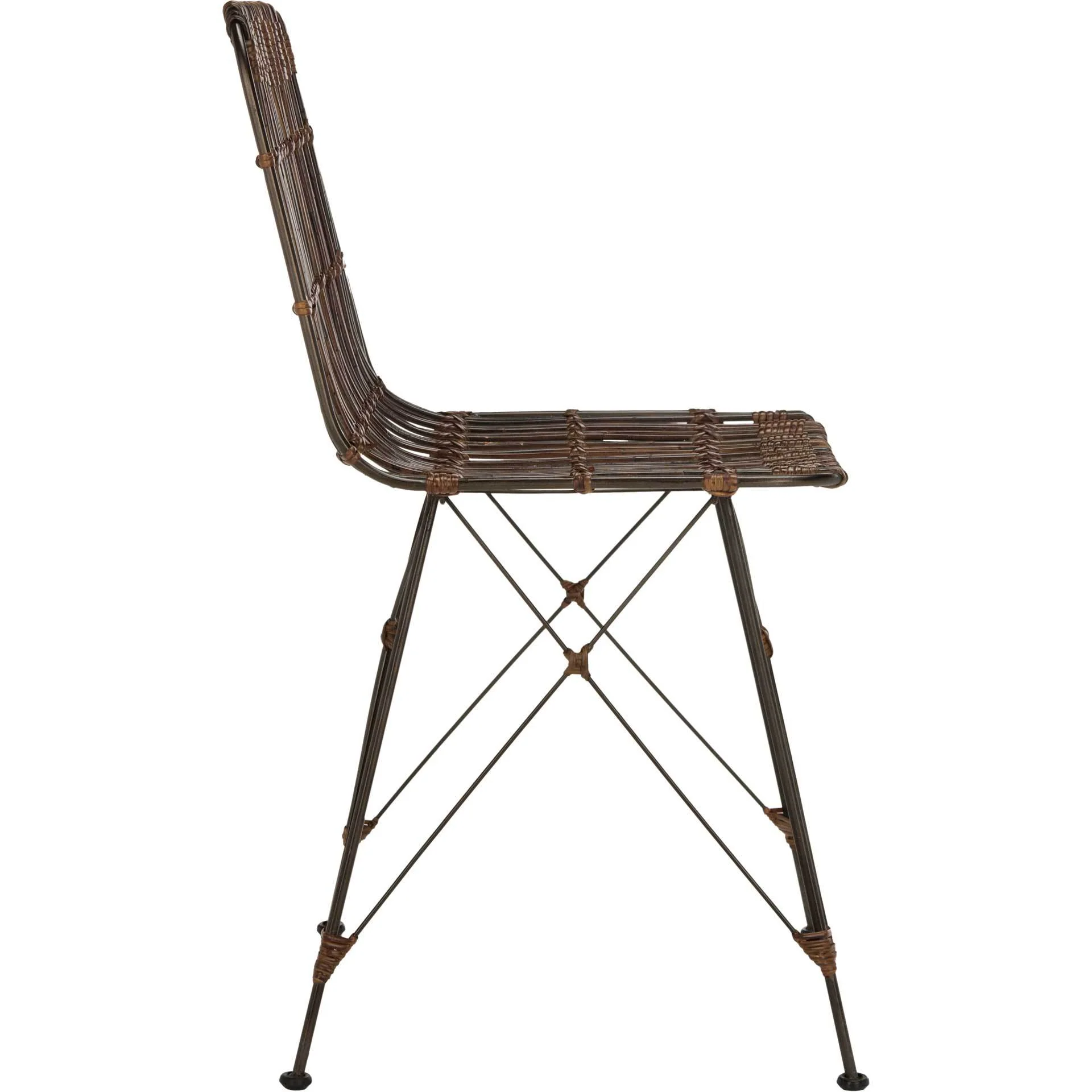 Millie Wicker Dining Chair Croco Brown (Set of 2) - Image 4