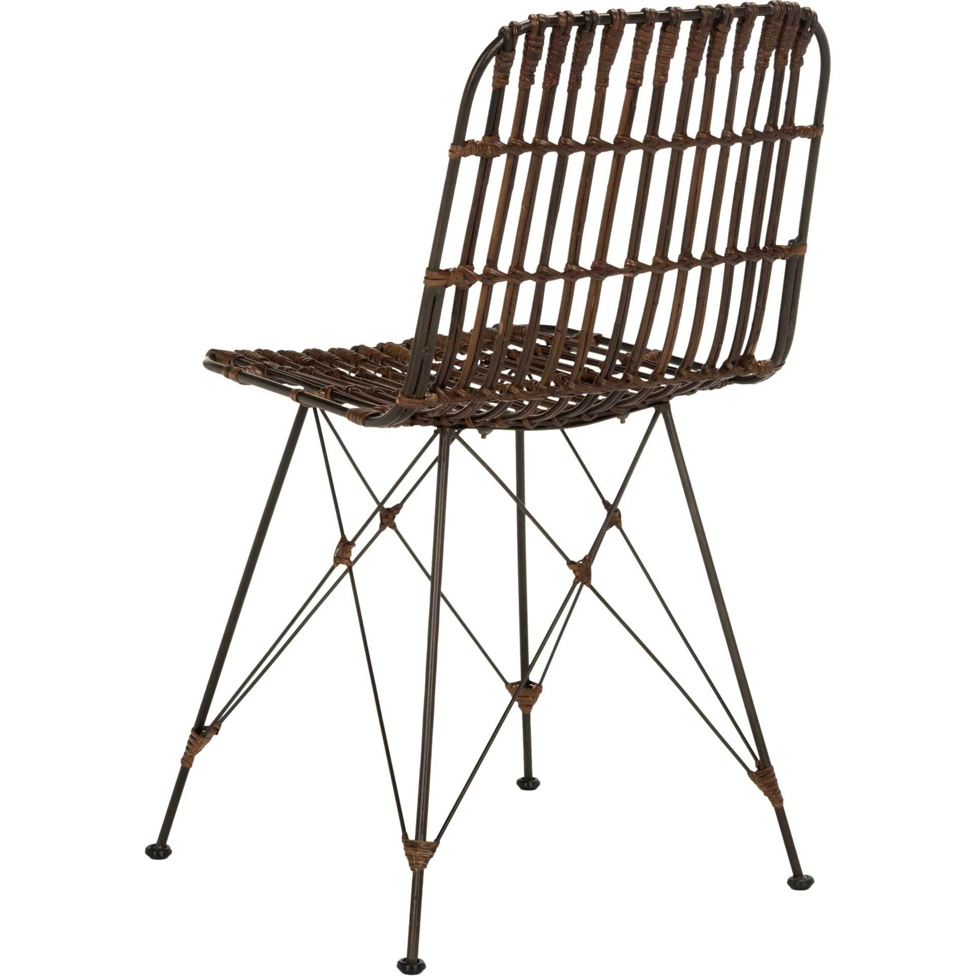 Millie Wicker Dining Chair Croco Brown (Set of 2) - Image 5