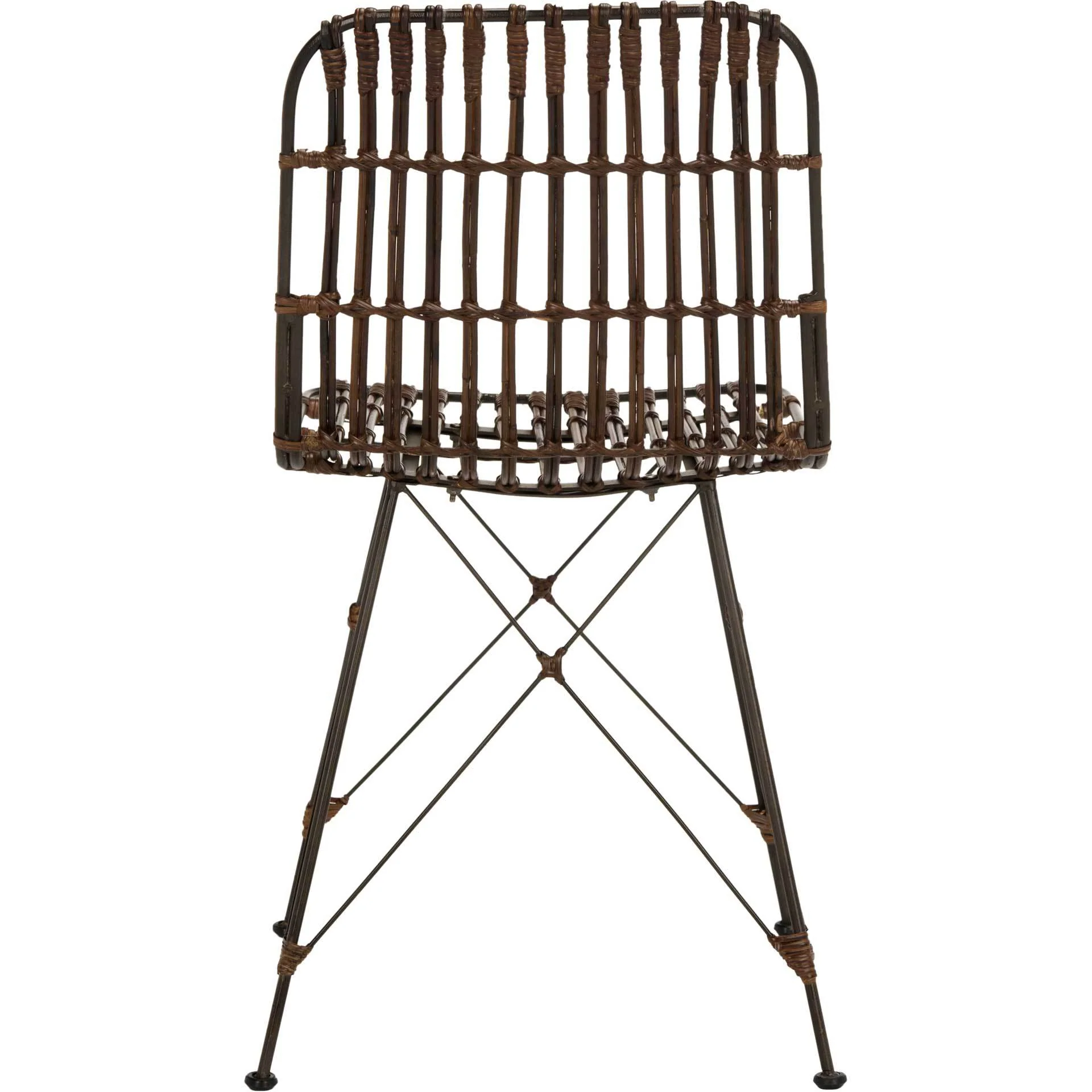 Millie Wicker Dining Chair Croco Brown (Set of 2) - Image 6