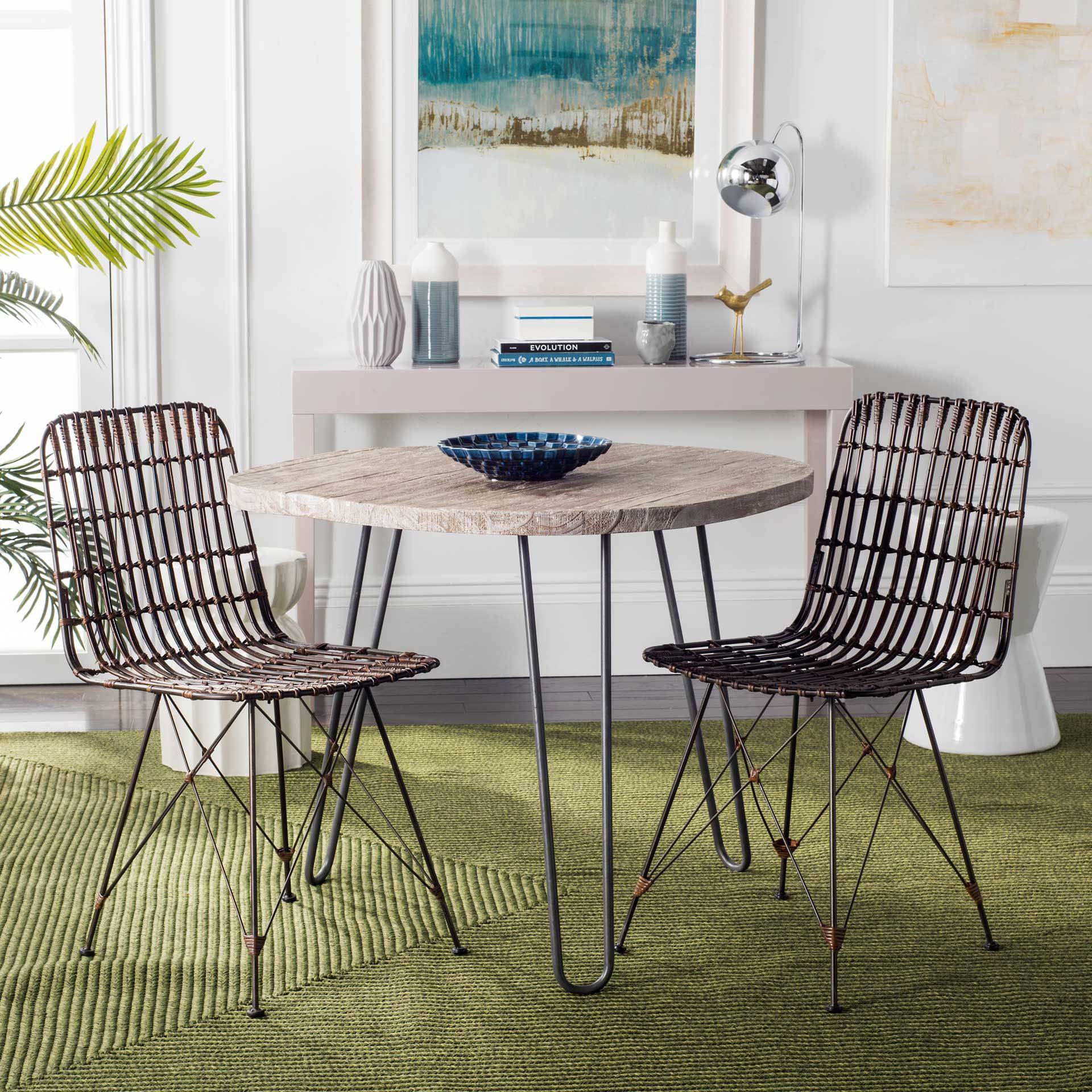Millie Wicker Dining Chair Croco Brown (Set of 2) - Image 7