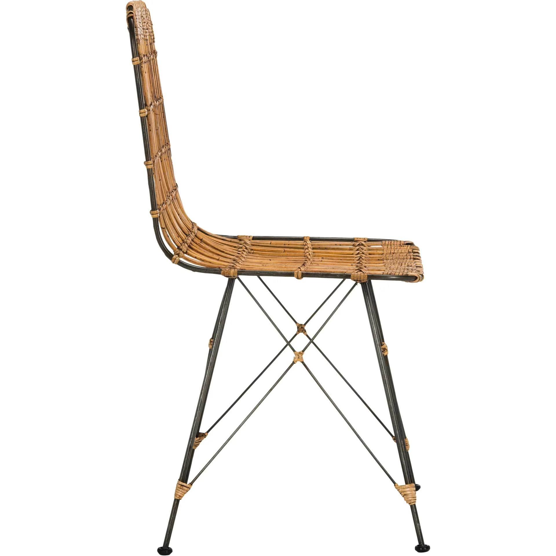 Millie Wicker Dining Chair Natural Brown Wash (Set of 2) - Image 4