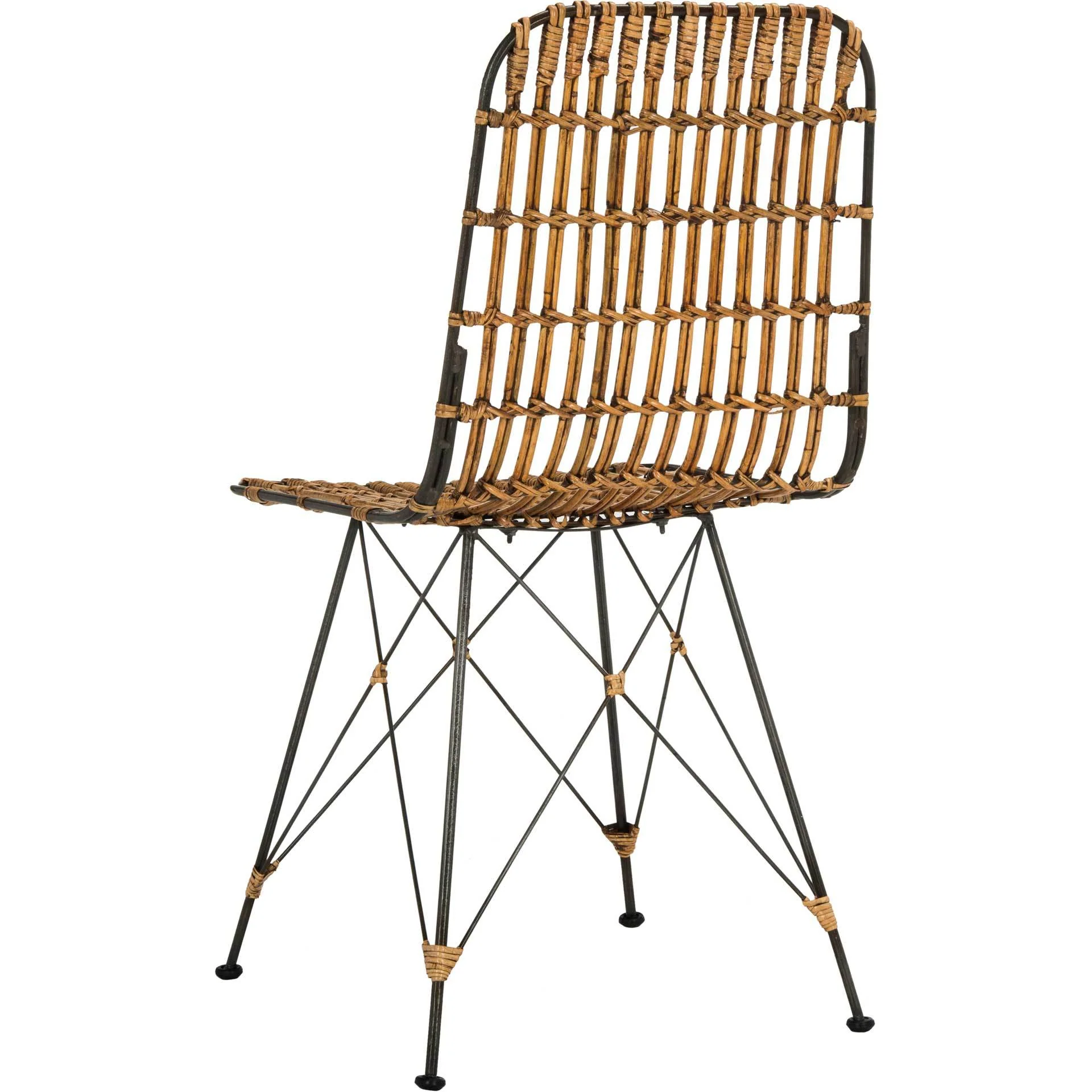 Millie Wicker Dining Chair Natural Brown Wash (Set of 2) - Image 5
