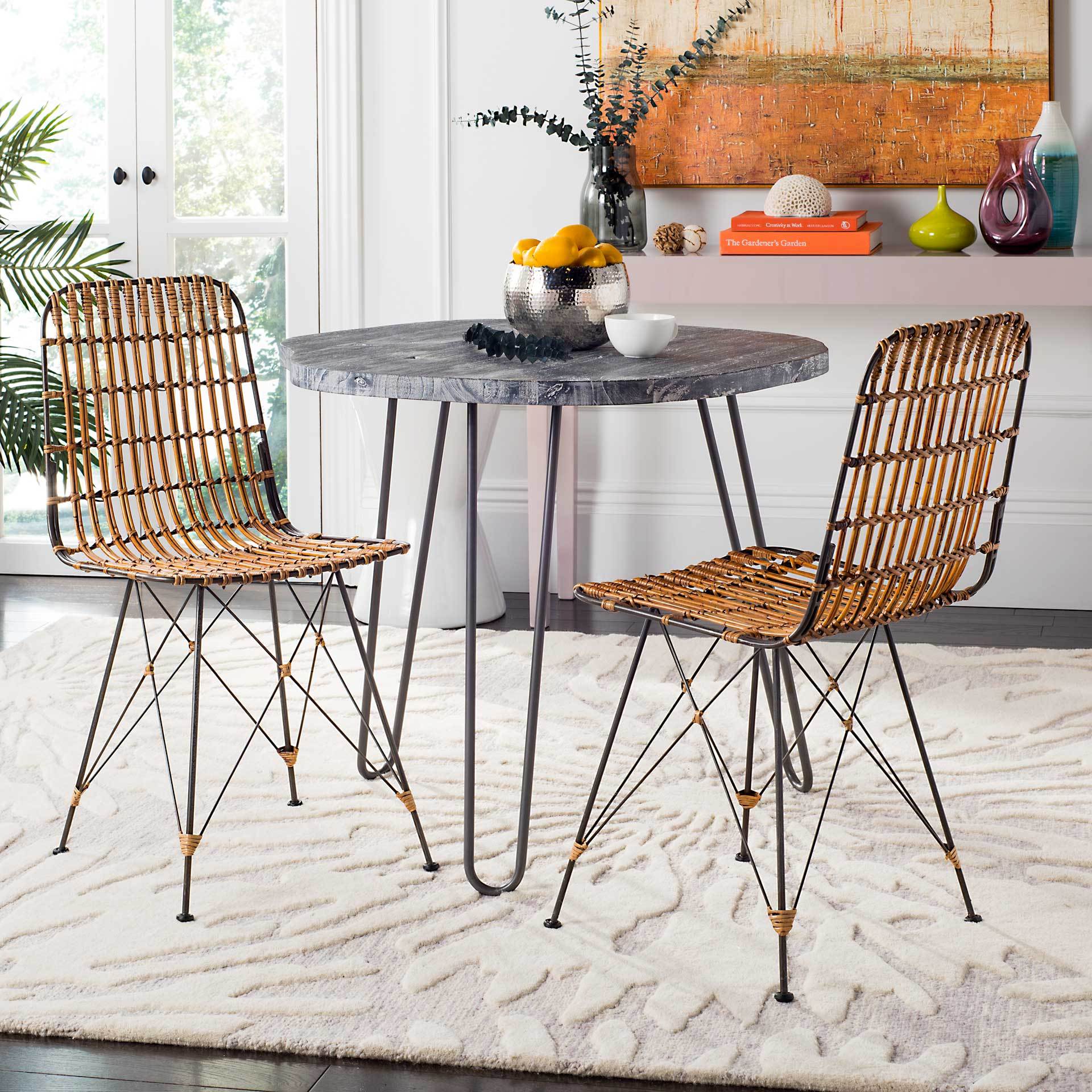 Millie Wicker Dining Chair Natural Brown Wash (Set of 2) - Image 7