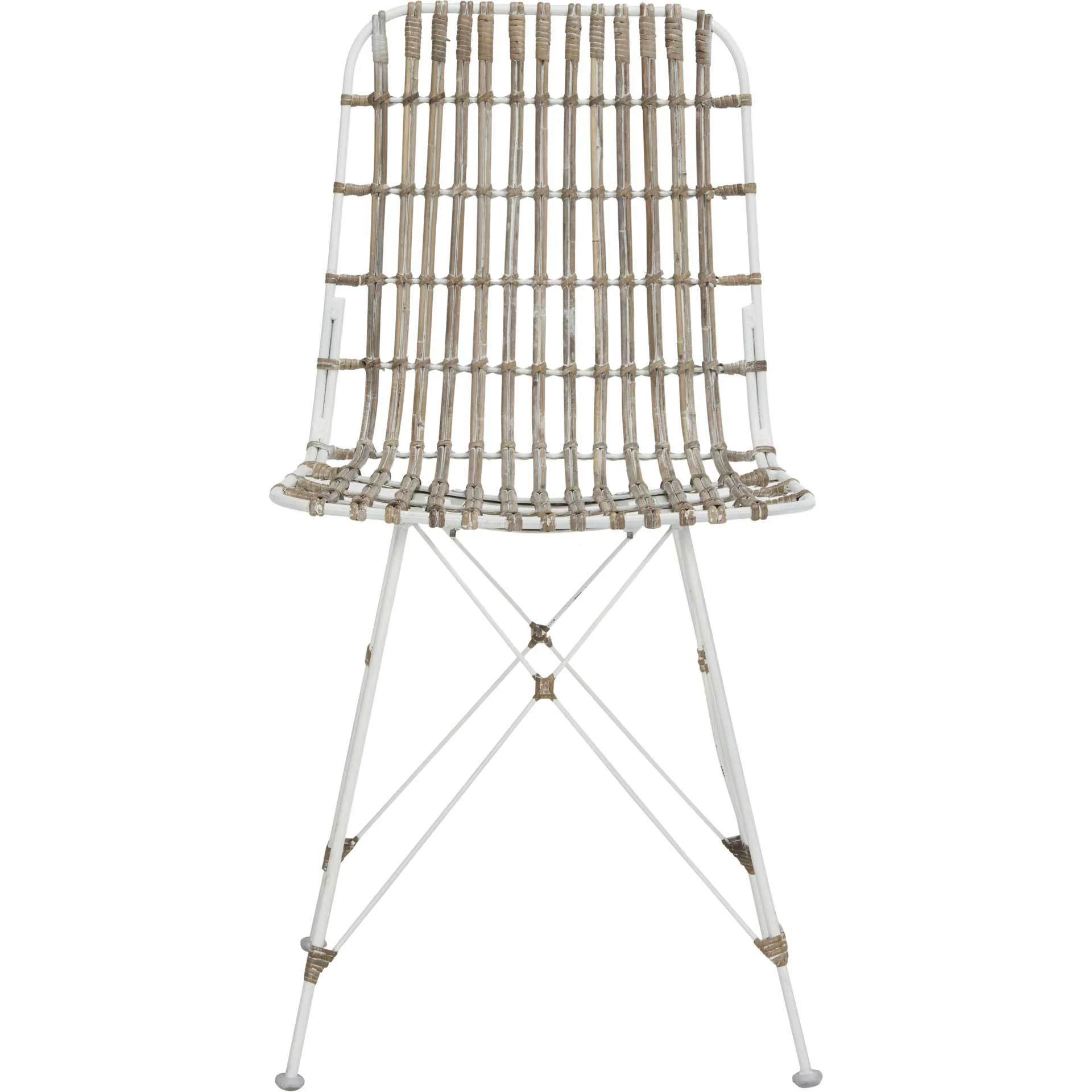 Millie Wicker Dining Chair White Wash (Set of 2) - Image 3