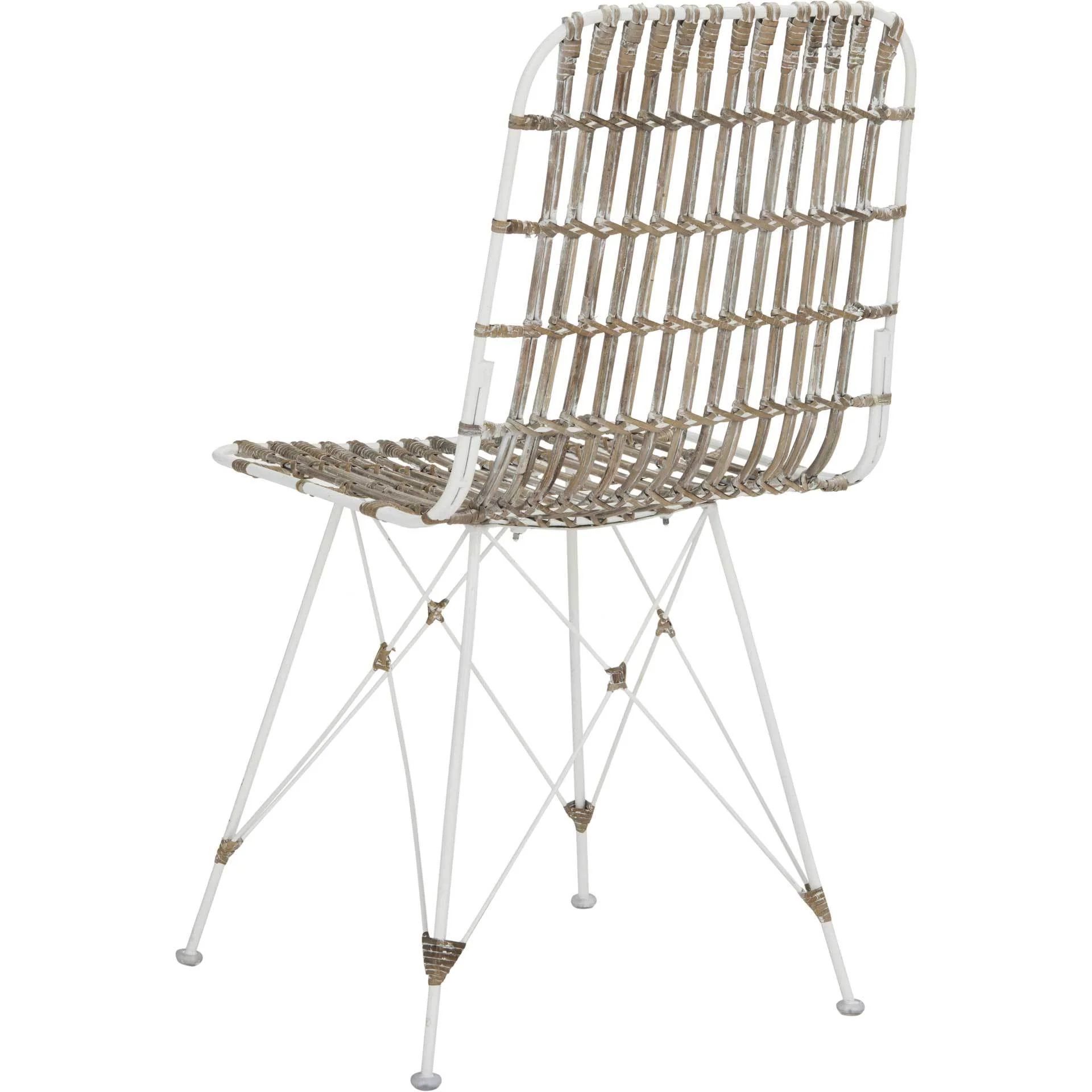 Millie Wicker Dining Chair White Wash (Set of 2) - Image 5