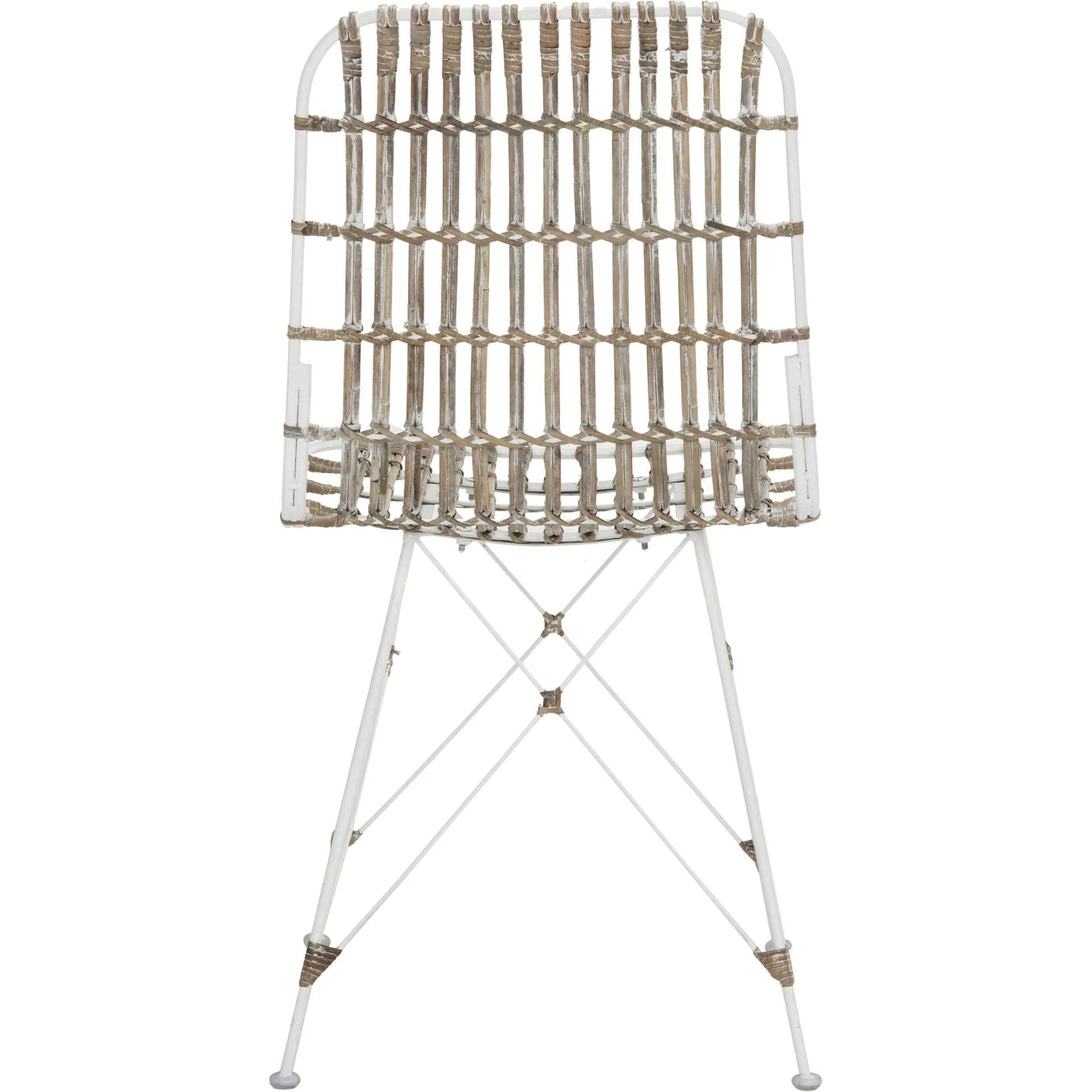 Millie Wicker Dining Chair White Wash (Set of 2) - Image 6