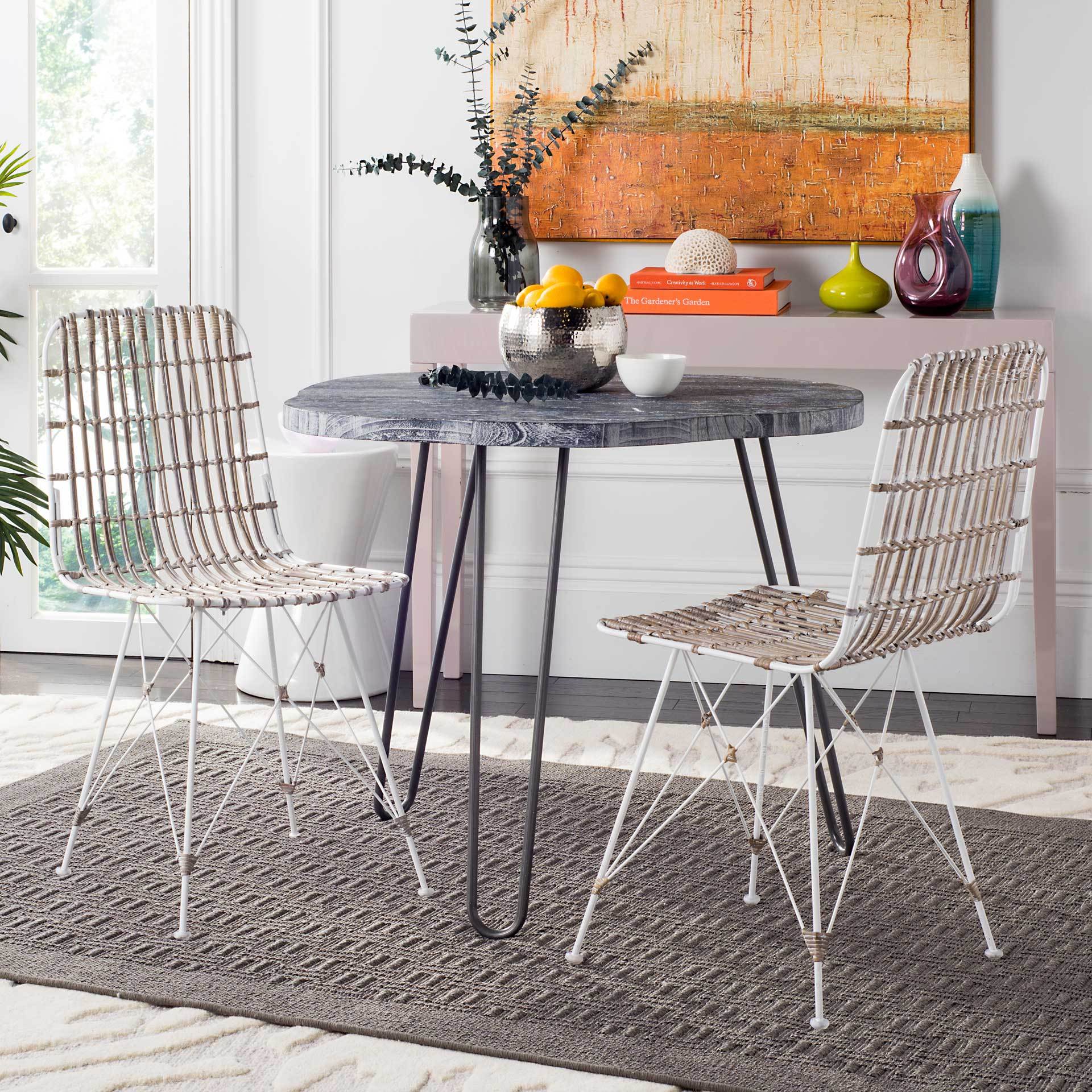 Millie Wicker Dining Chair White Wash (Set of 2) - Image 7