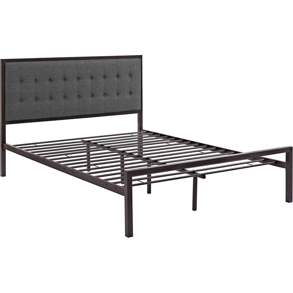 Milton Fabric Bed Brown/Gray - Image 4