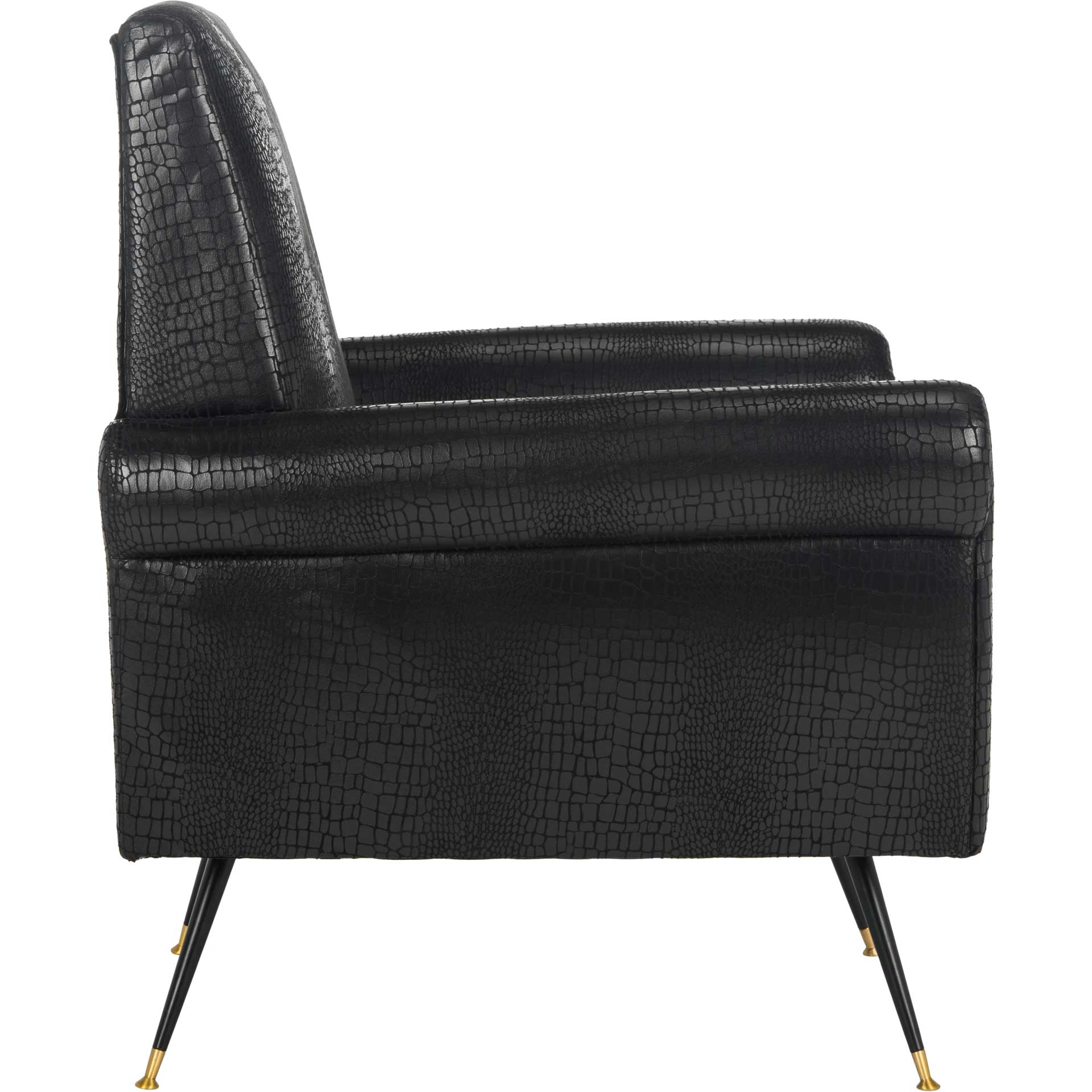 Milton Faux Leather Accent Chair Black - Image 3