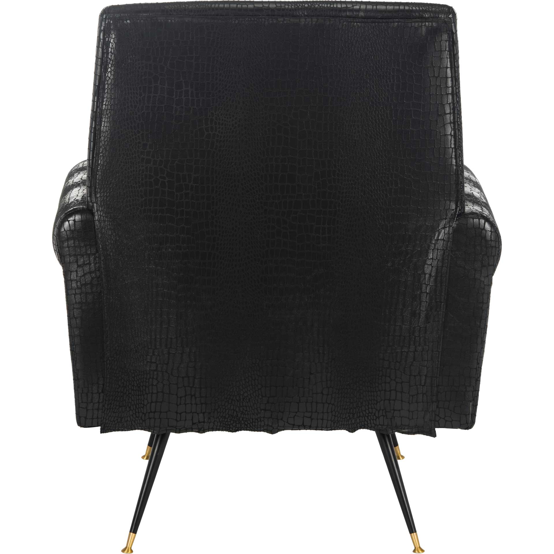 Milton Faux Leather Accent Chair Black - Image 4
