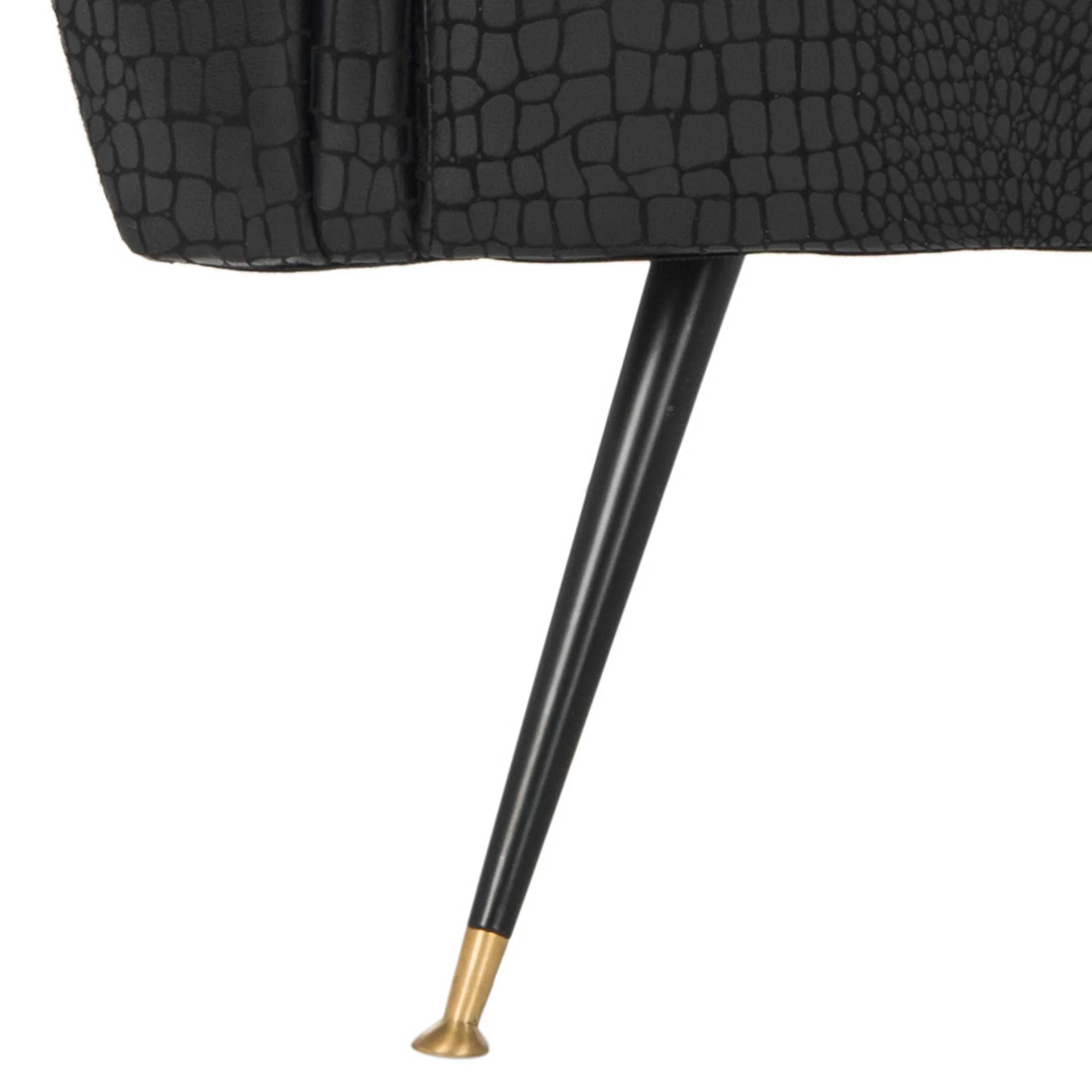 Milton Faux Leather Accent Chair Black - Image 6