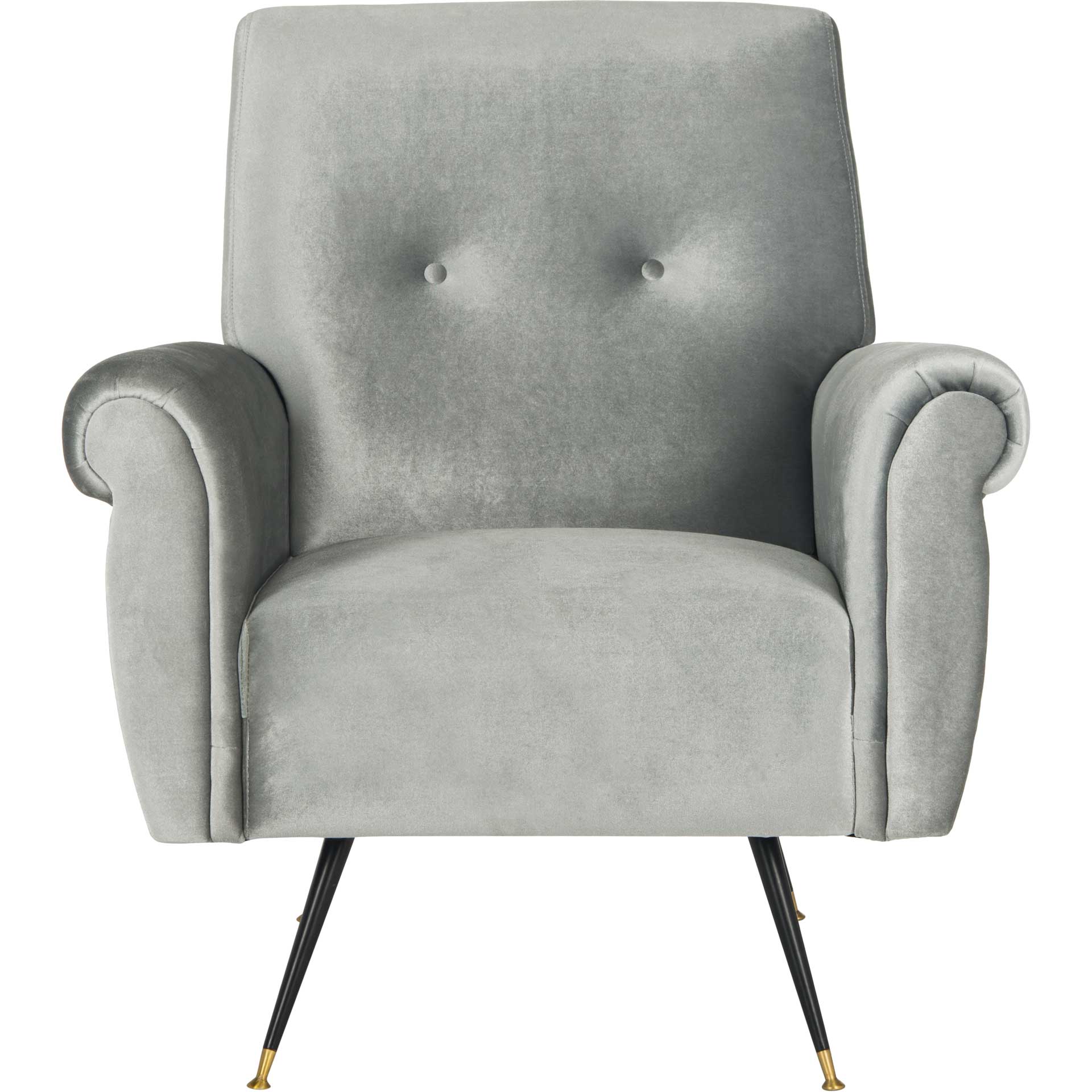 Milton Velvet Accent Chair Light Gray - Image 2