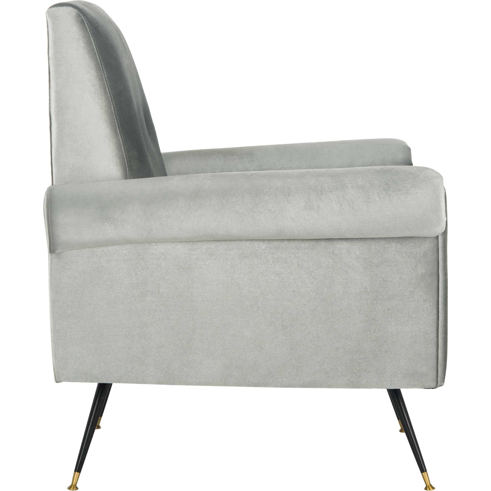 Milton Velvet Accent Chair Light Gray - Image 3