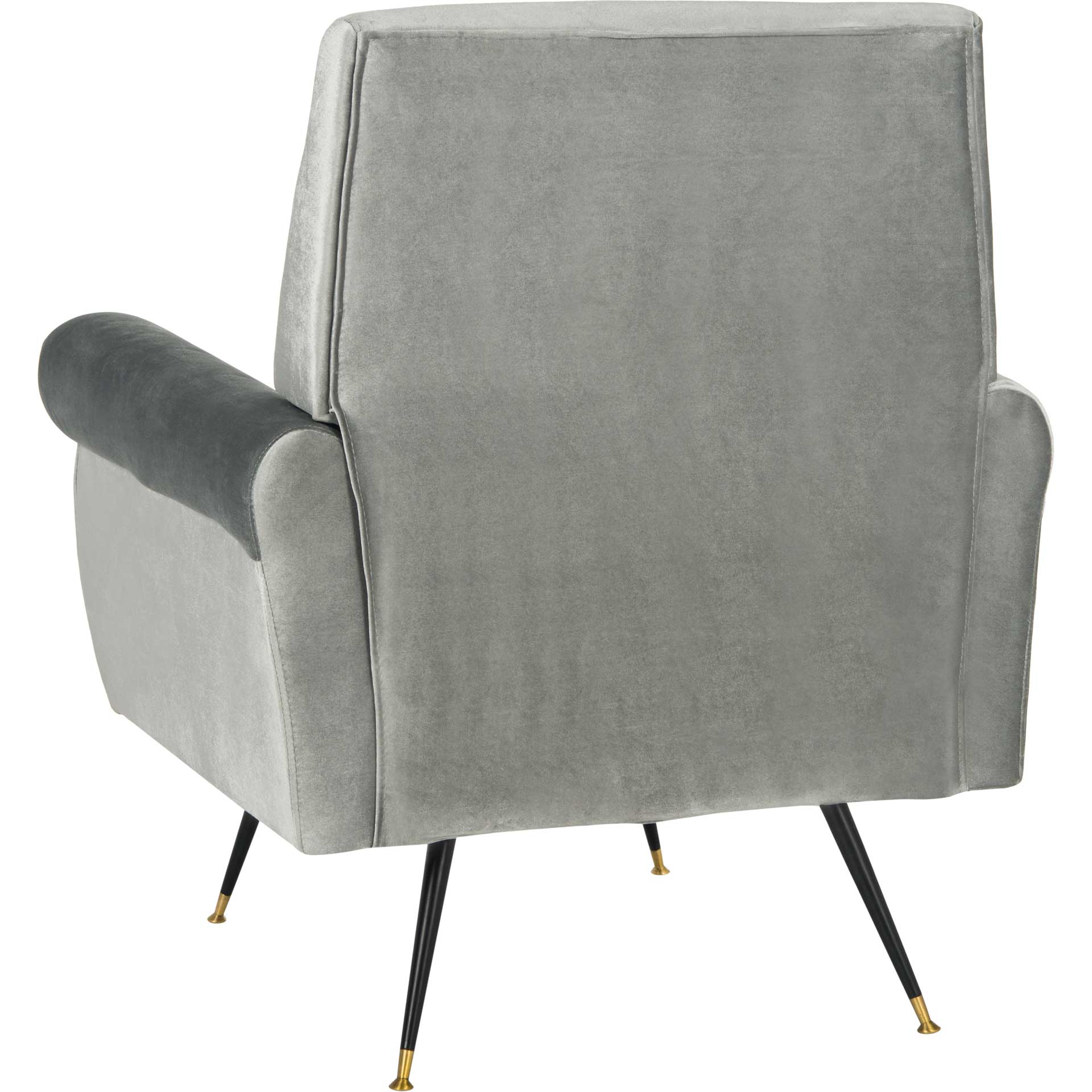 Milton Velvet Accent Chair Light Gray - Image 4