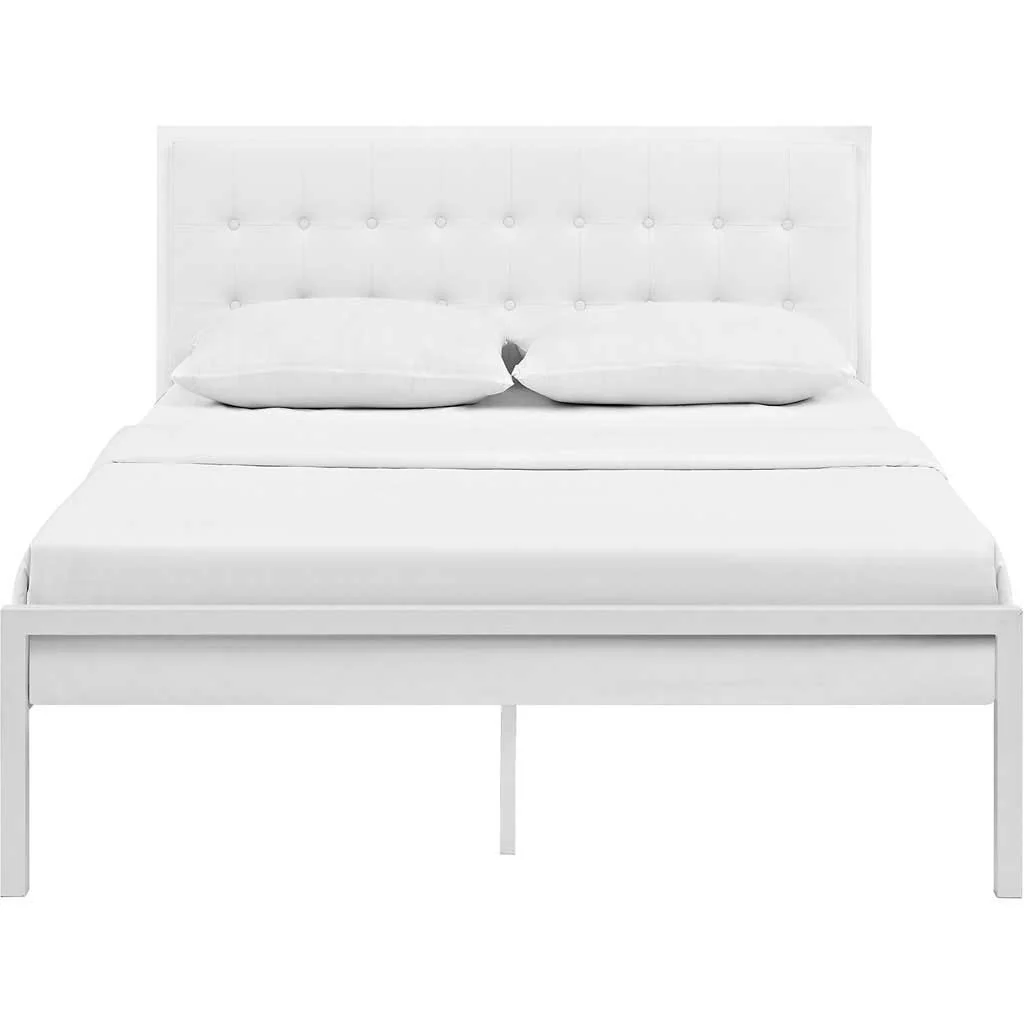 Milton Vinyl Bed White - Image 3