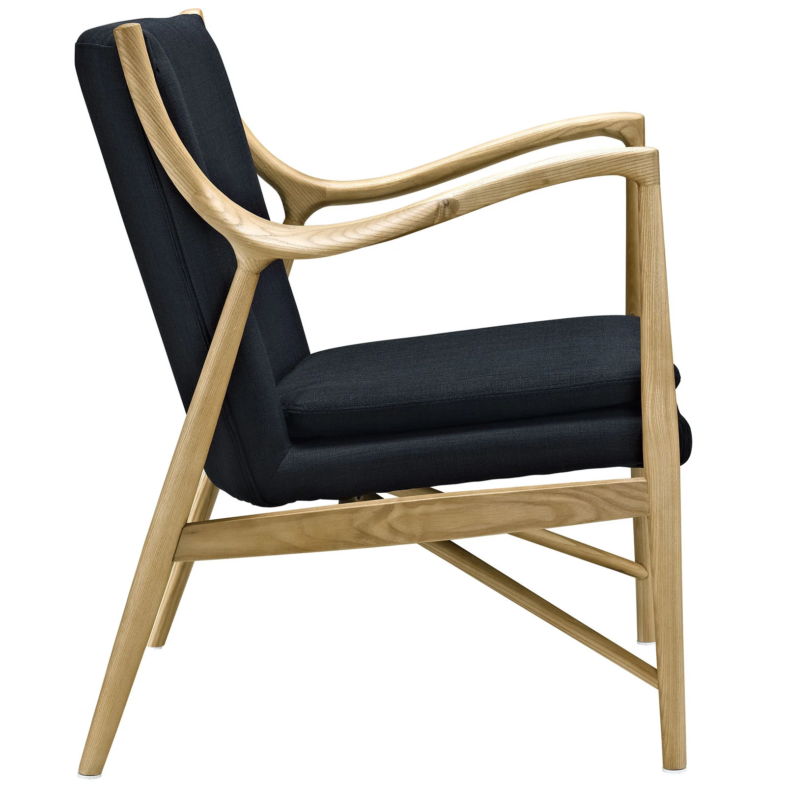 Minerva Upholstered Lounge Chair Birch Black - Image 2