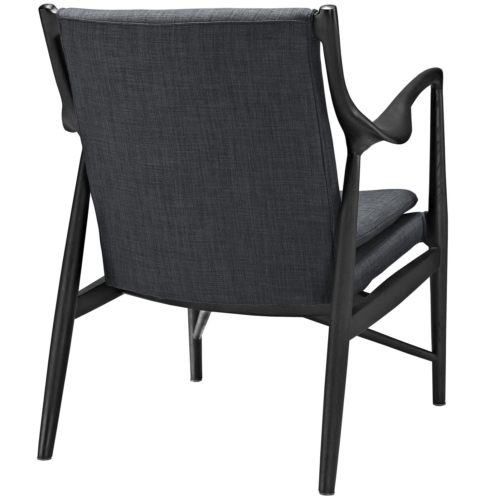 Minerva Upholstered Lounge Chair Black Gray - Image 3