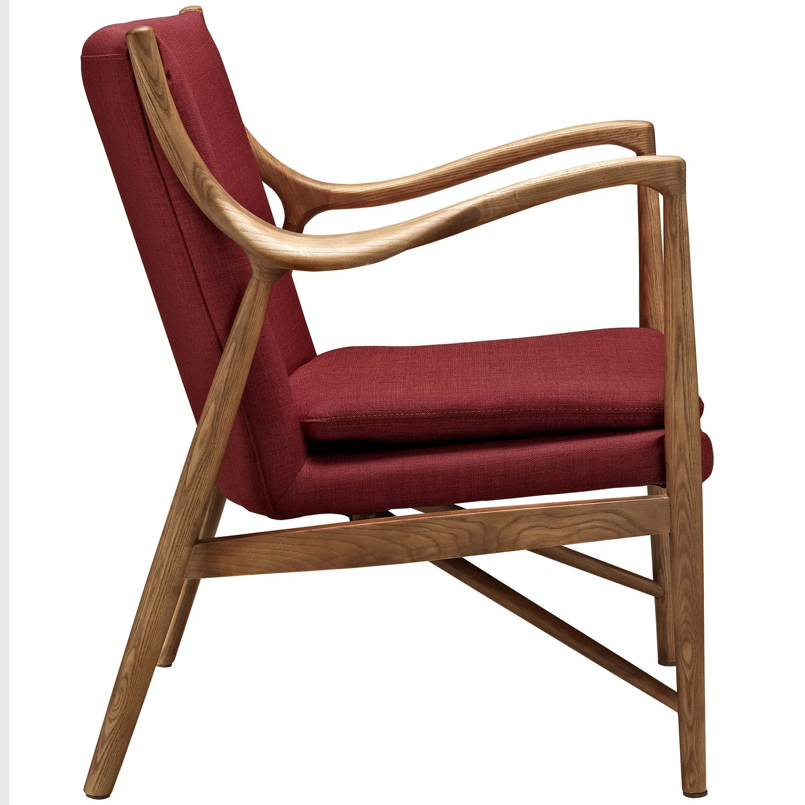 Minerva Upholstered Lounge Chair Maple Red - Image 2