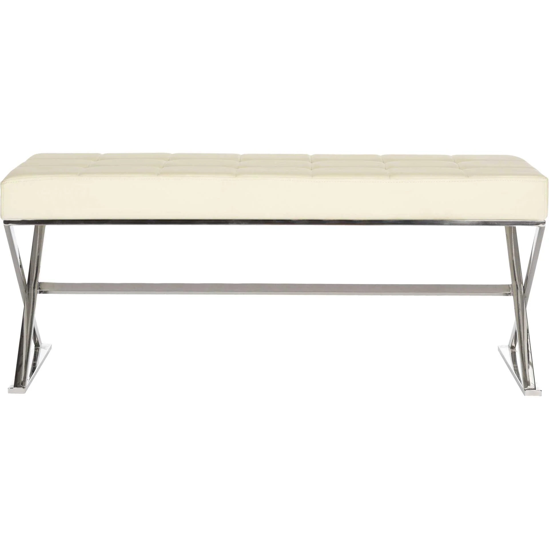 Mingle Bench Creme/Chrome - Image 2