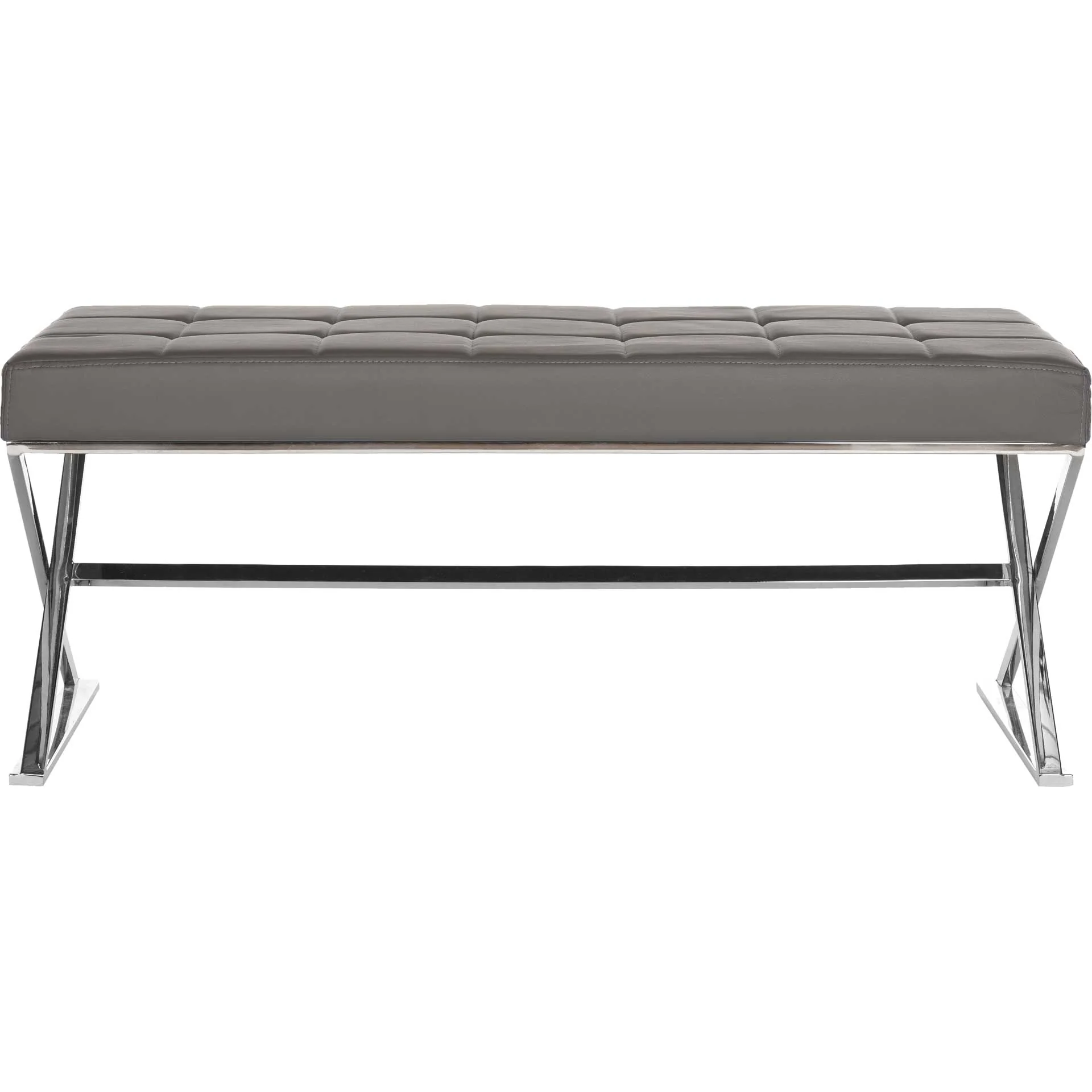 Mingle Bench Gray/Chrome - Image 2