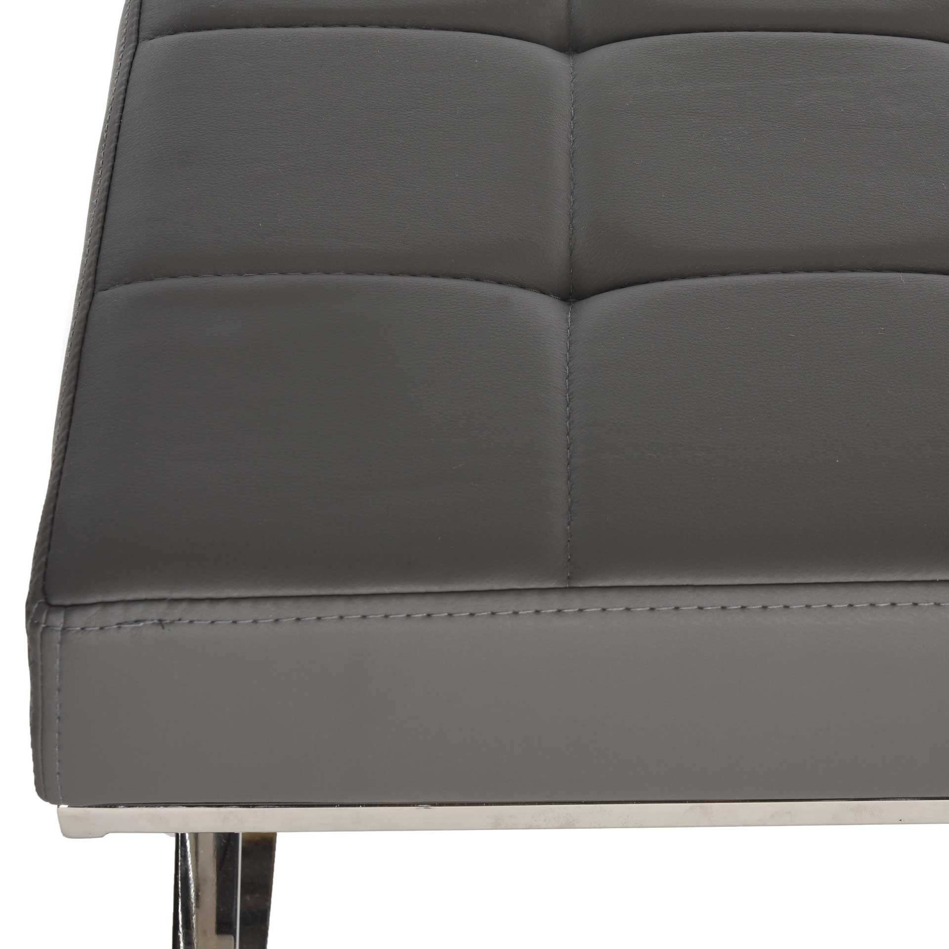 Mingle Bench Gray/Chrome - Image 3