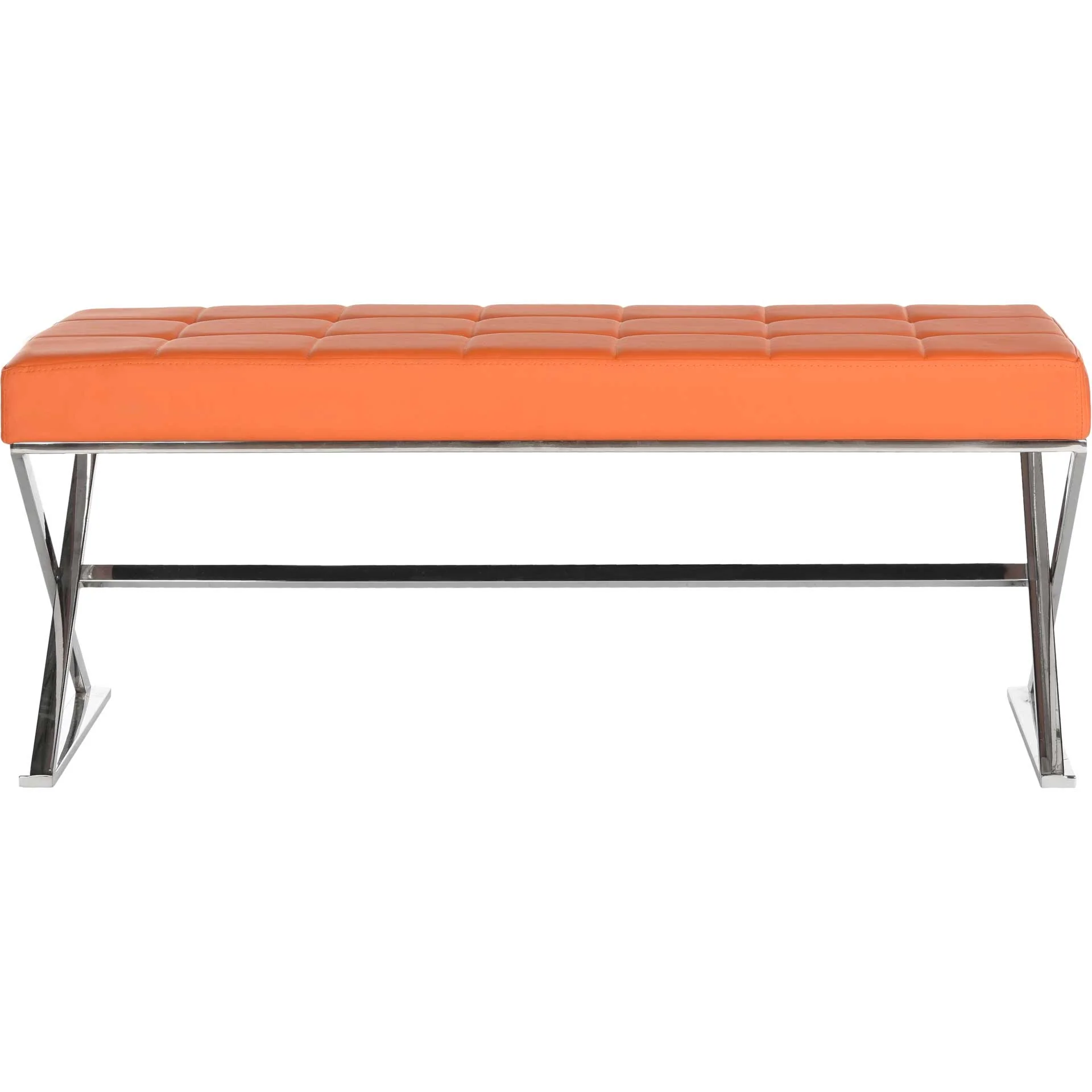 Mingle Bench Orange/Chrome - Image 2