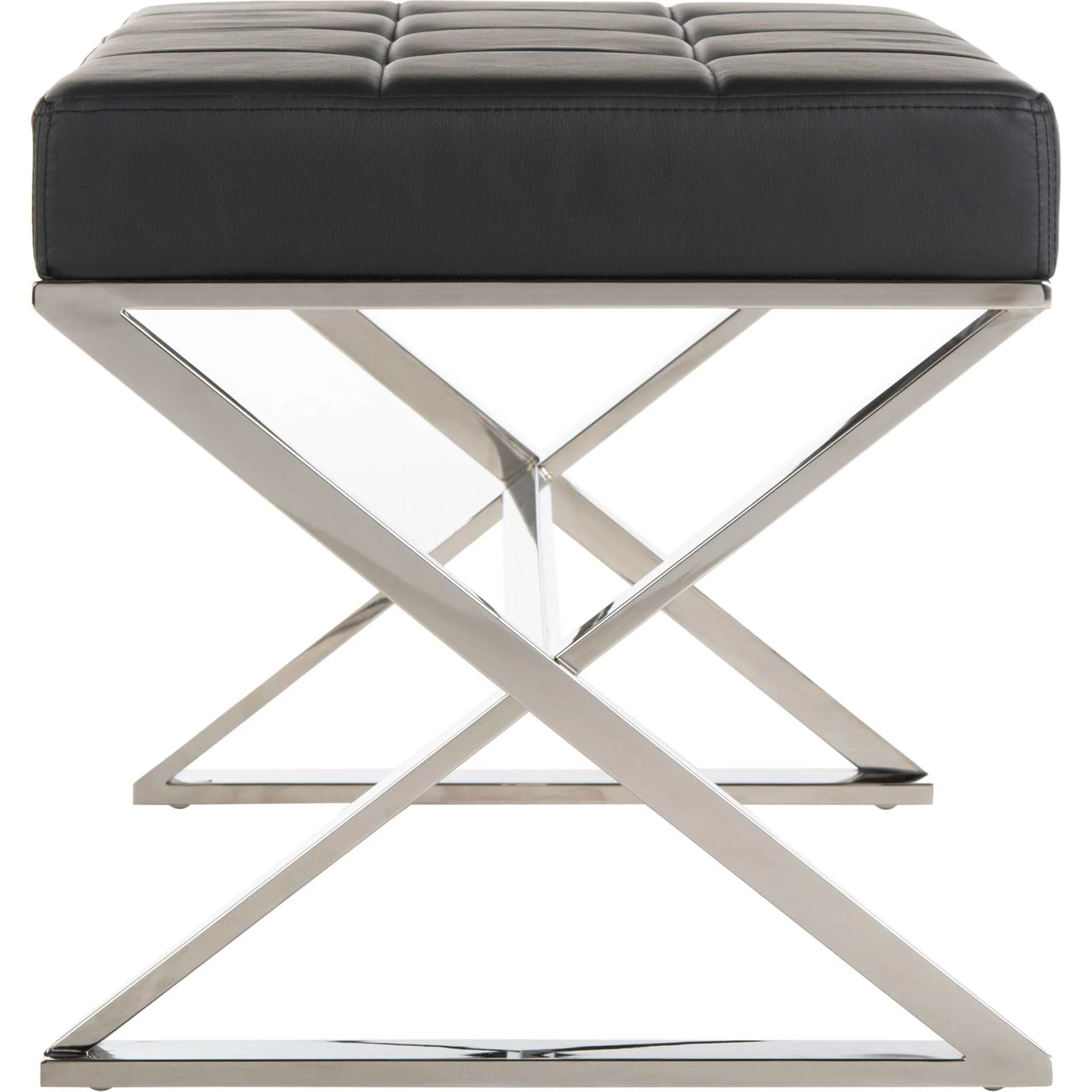 Mingle Ottoman Black/Chrome - Image 3