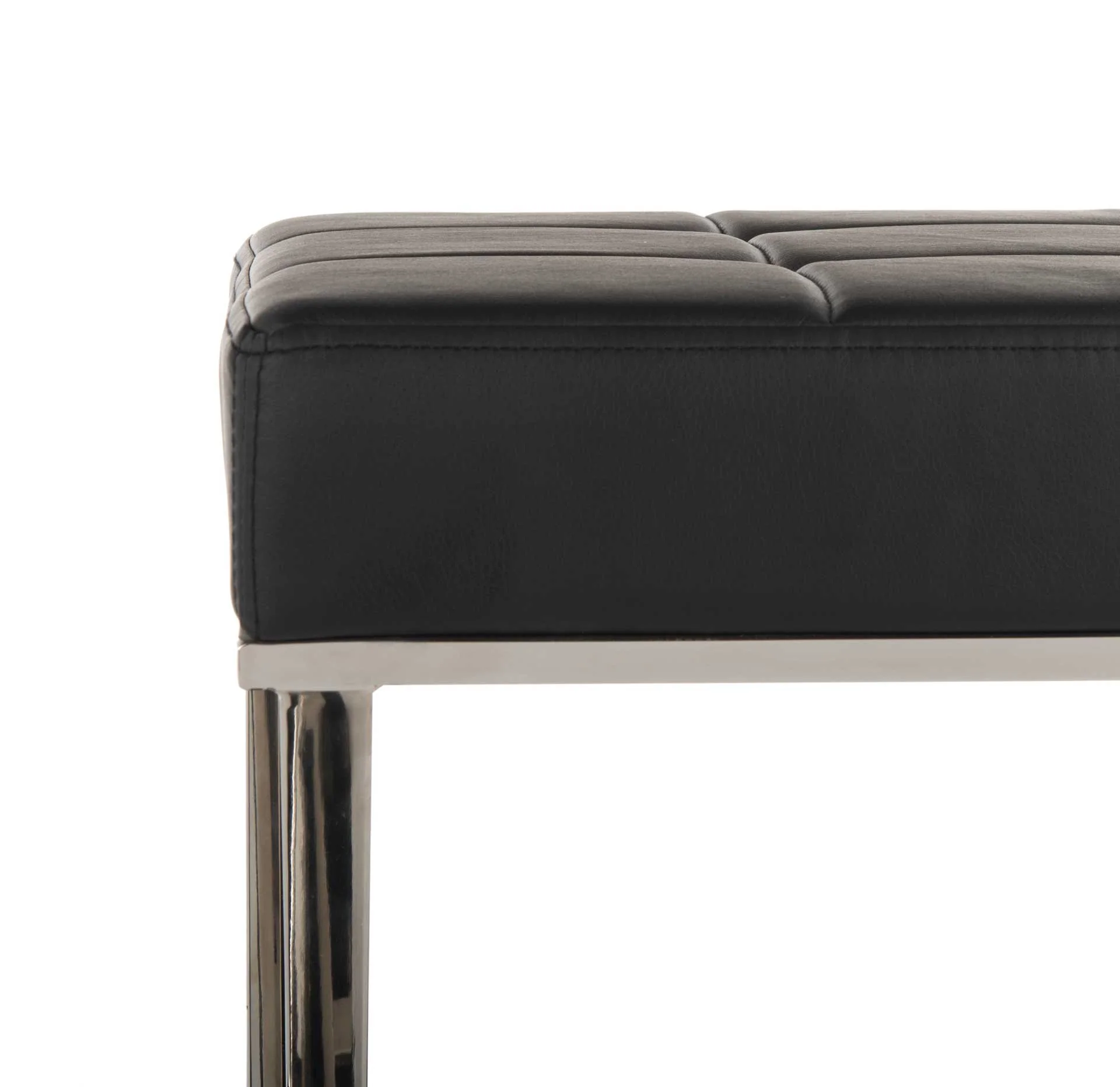 Mingle Ottoman Black/Chrome - Image 4