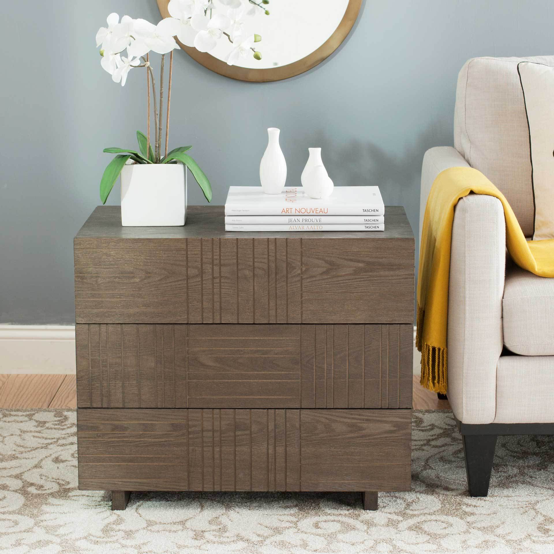 Miracle Three Drawer Cabinet Dark Brown - Image 3