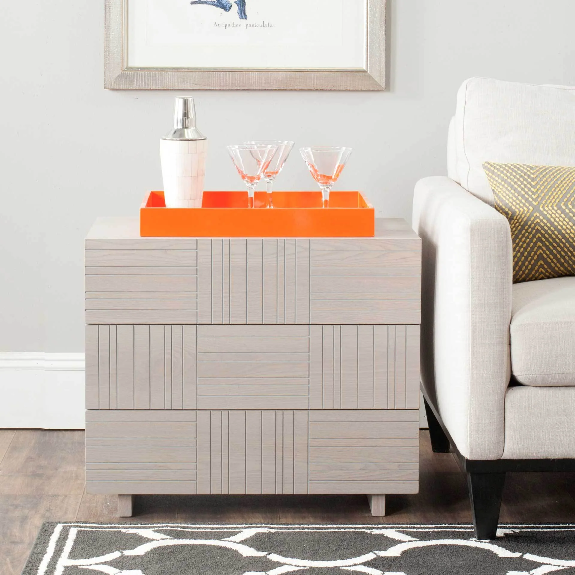 Miracle Three Drawer Cabinet Gray - Image 3