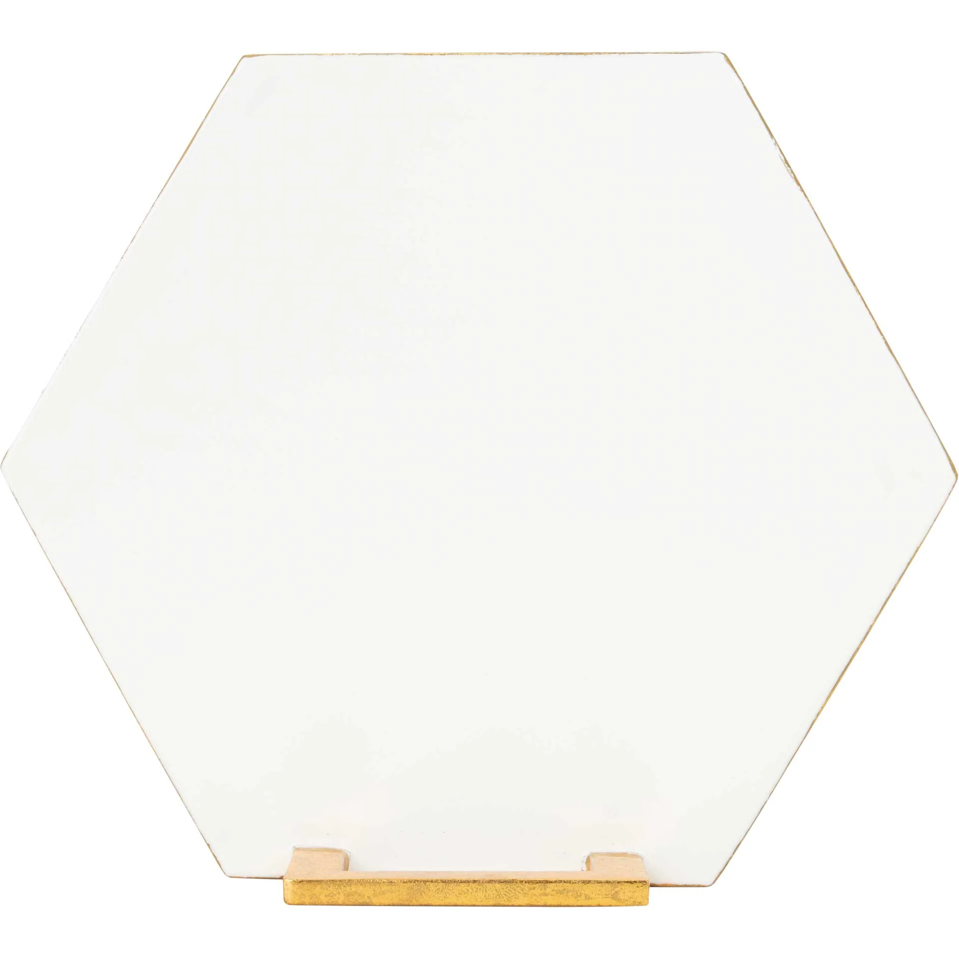 Mireya Hexagon C Table White/Gold - Image 6
