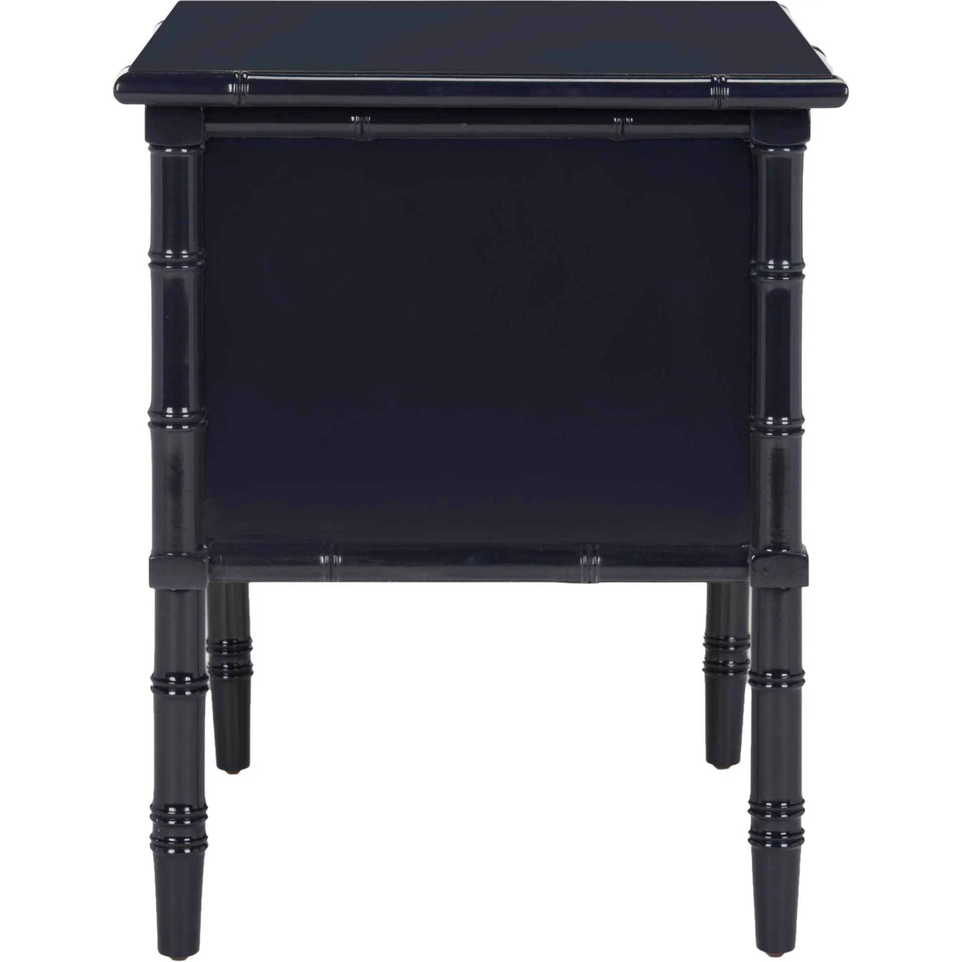 Mitchell 2 Drawer Bamboo Nightstand Navy - Image 3