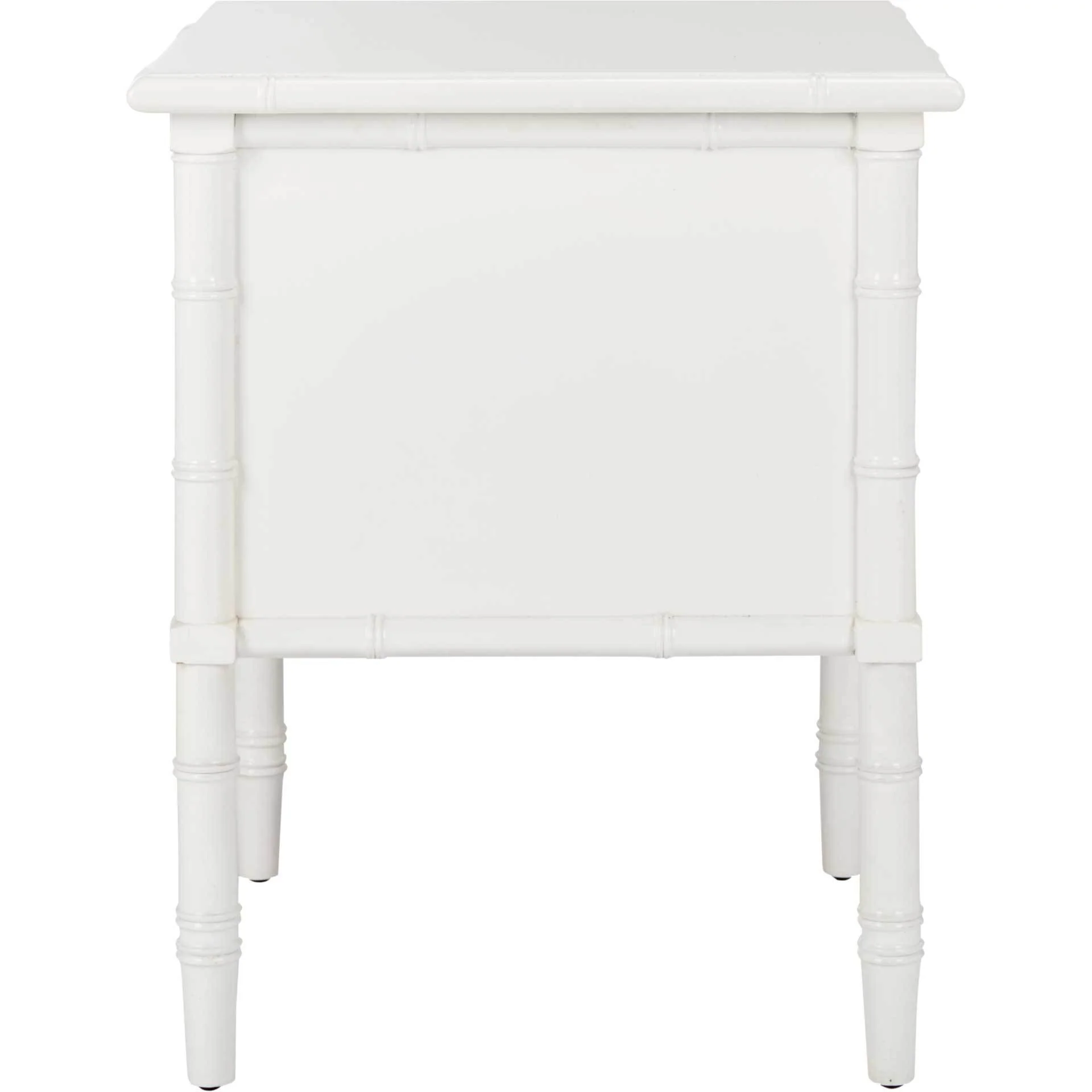 Mitchell 2 Drawer Bamboo Nightstand White - Image 3