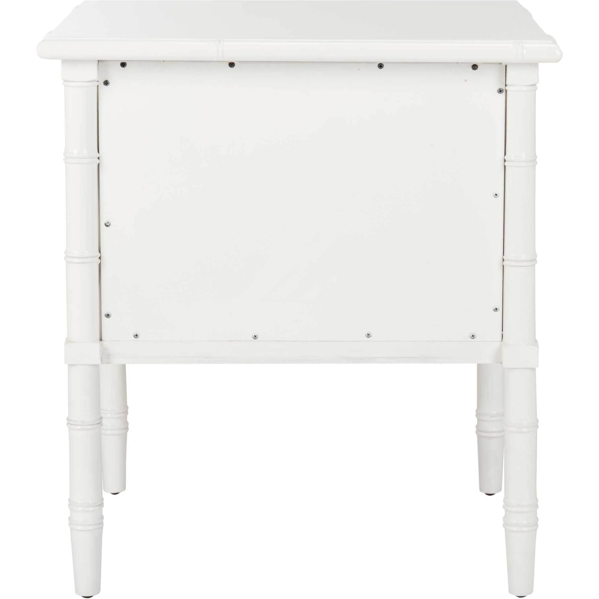 Mitchell 2 Drawer Bamboo Nightstand White - Image 4