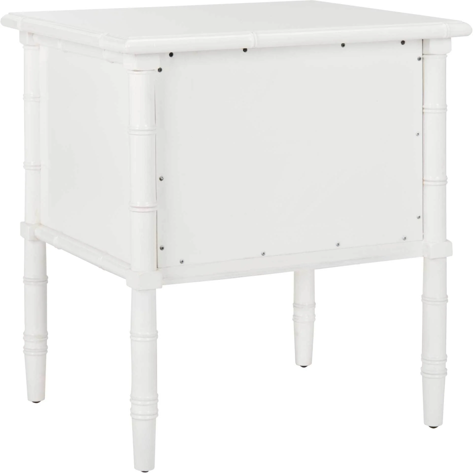 Mitchell 2 Drawer Bamboo Nightstand White - Image 5