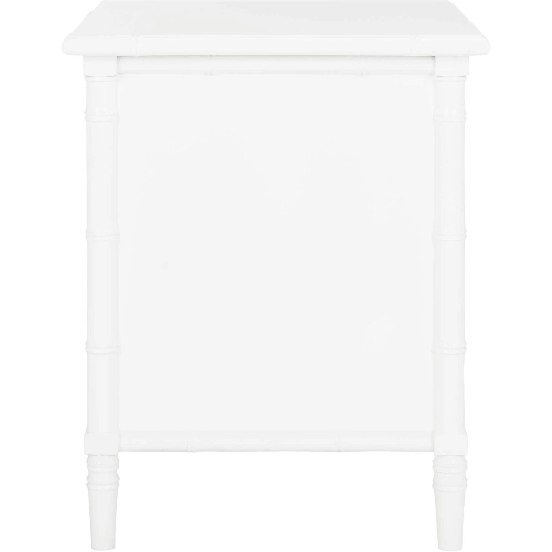 Mitchell 3 Drawer Bamboo Nightstand White - Image 3